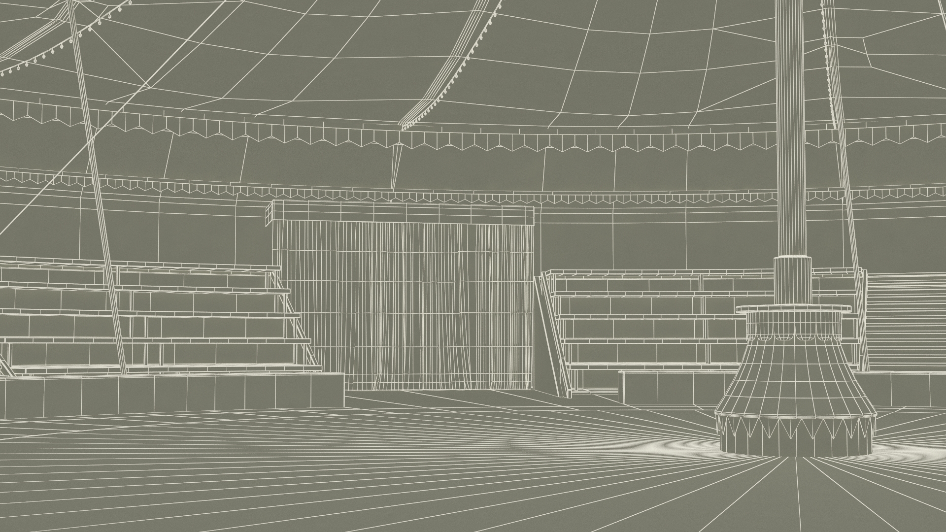 3D model Circus Tent Interior