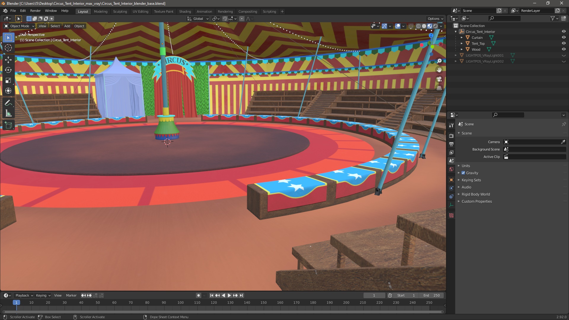 3D model Circus Tent Interior