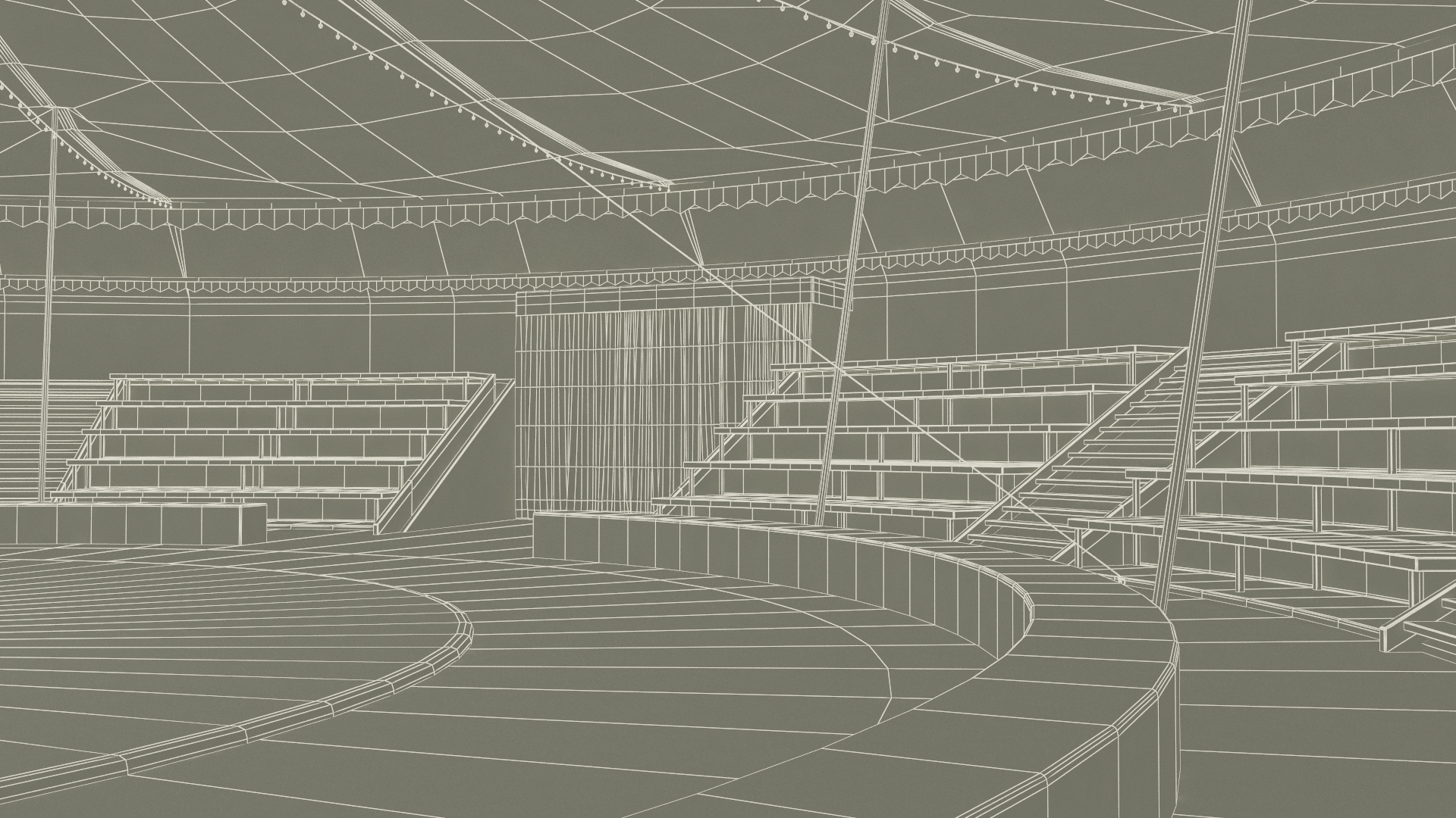 3D model Circus Tent Interior