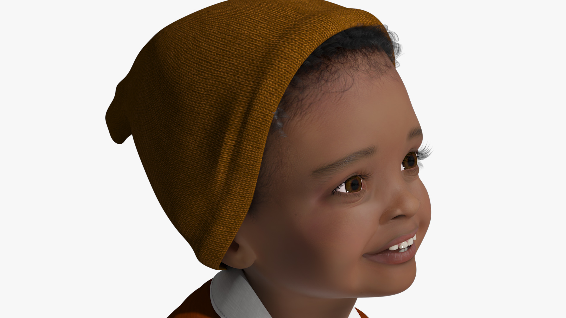 African Baby Boy Light Skin Outdoor Style Walking 3D model