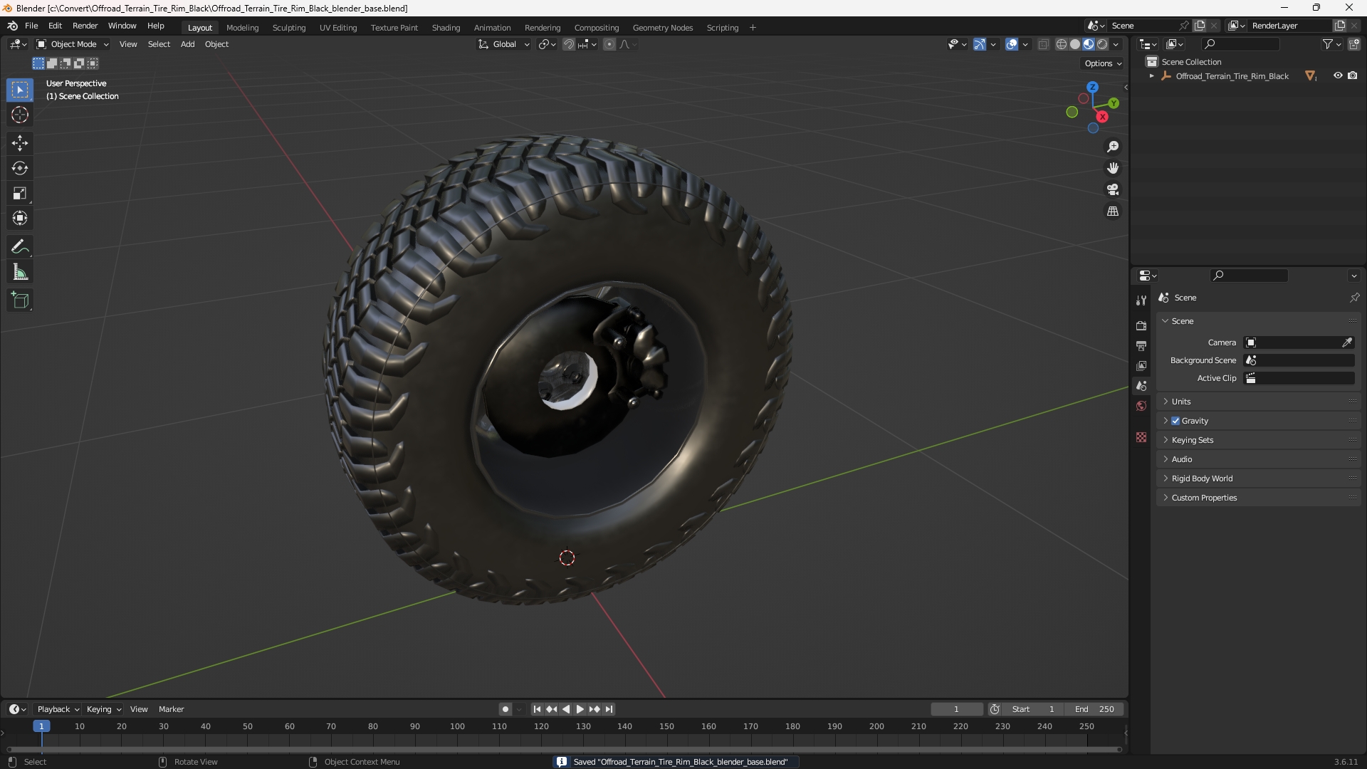 Offroad Terrain Tire Rim Black - view 10