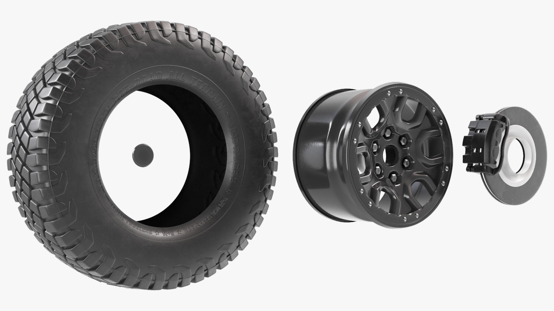 Offroad Terrain Tire Rim Black - view 6