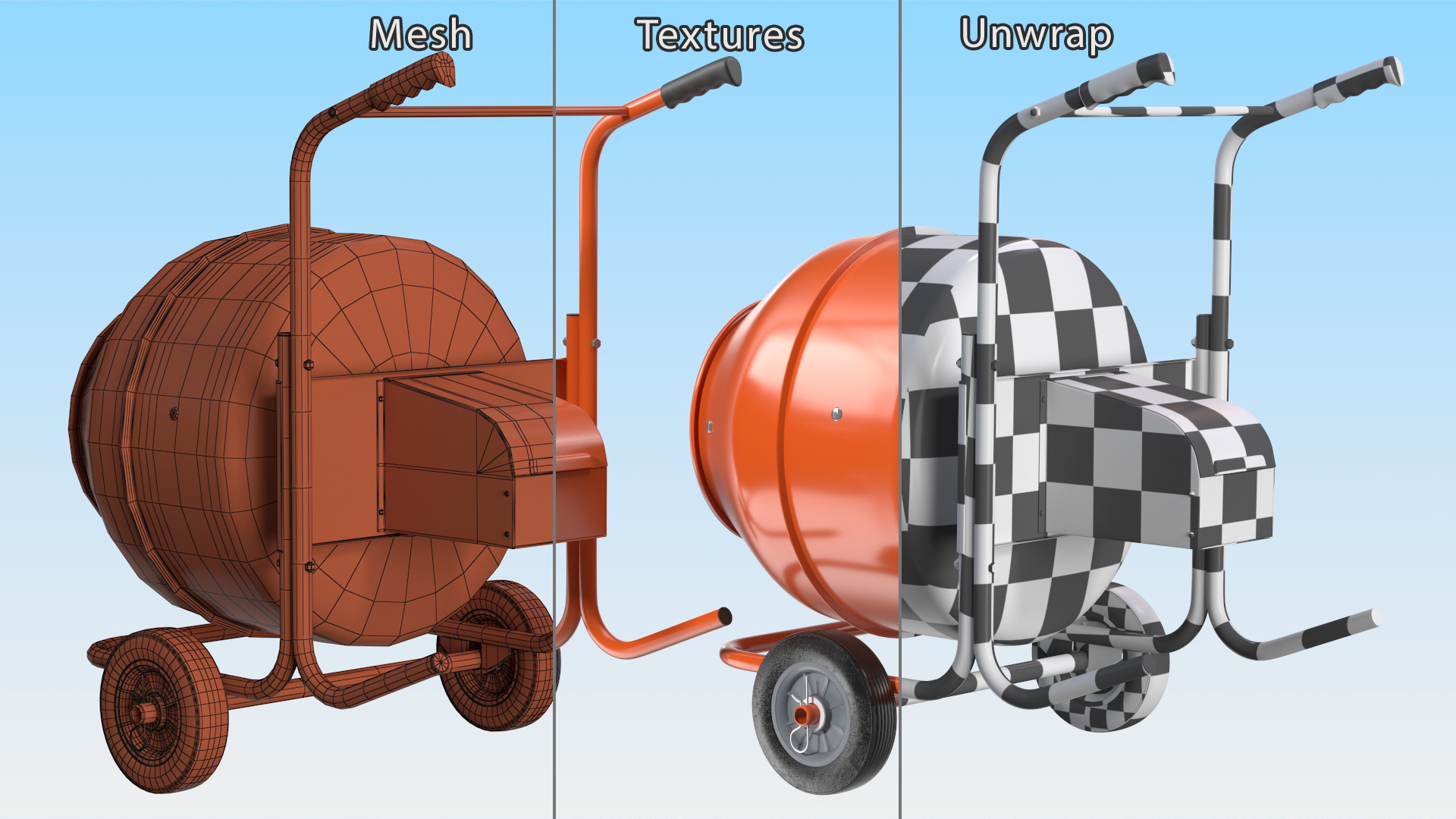 3D ATIE Portable Concrete Mixer model