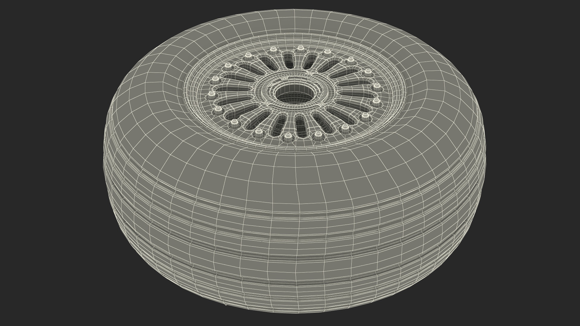 3D Boeing 737 Aircraft Wheel Dirty