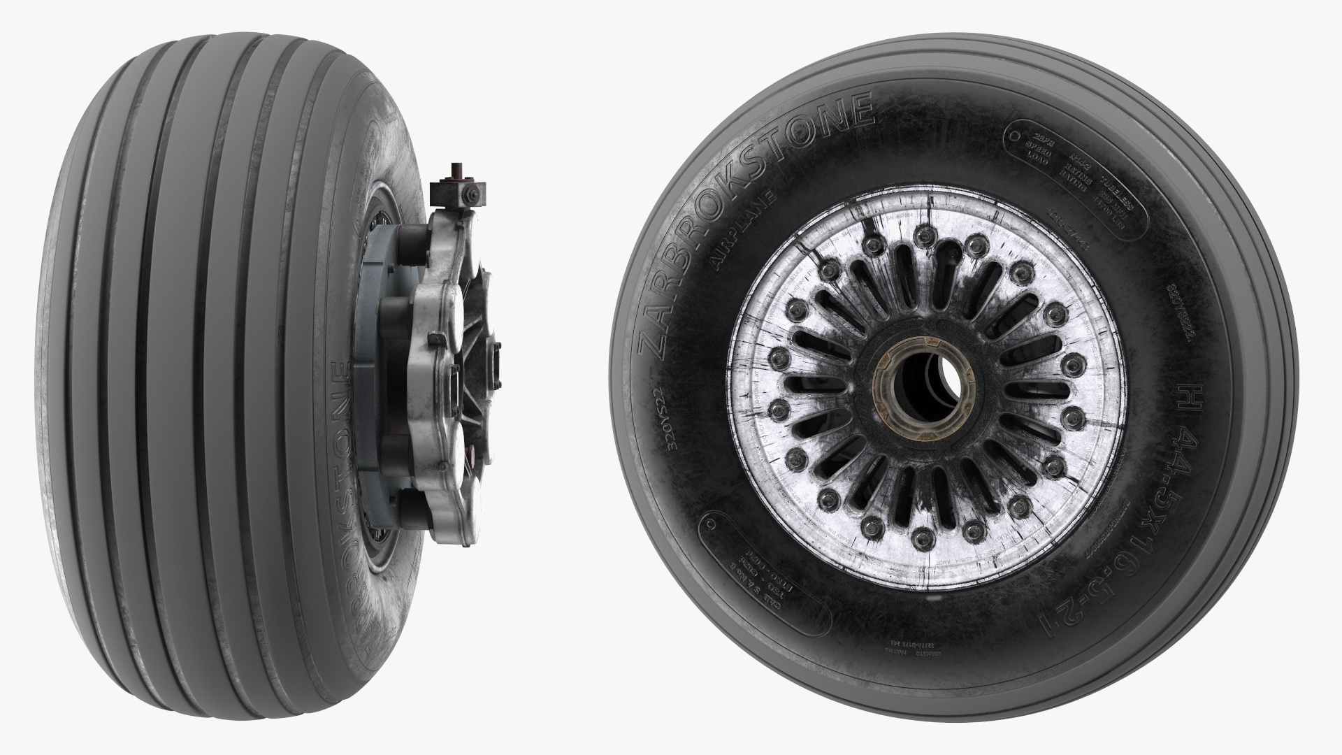 3D Boeing 737 Aircraft Wheel Dirty