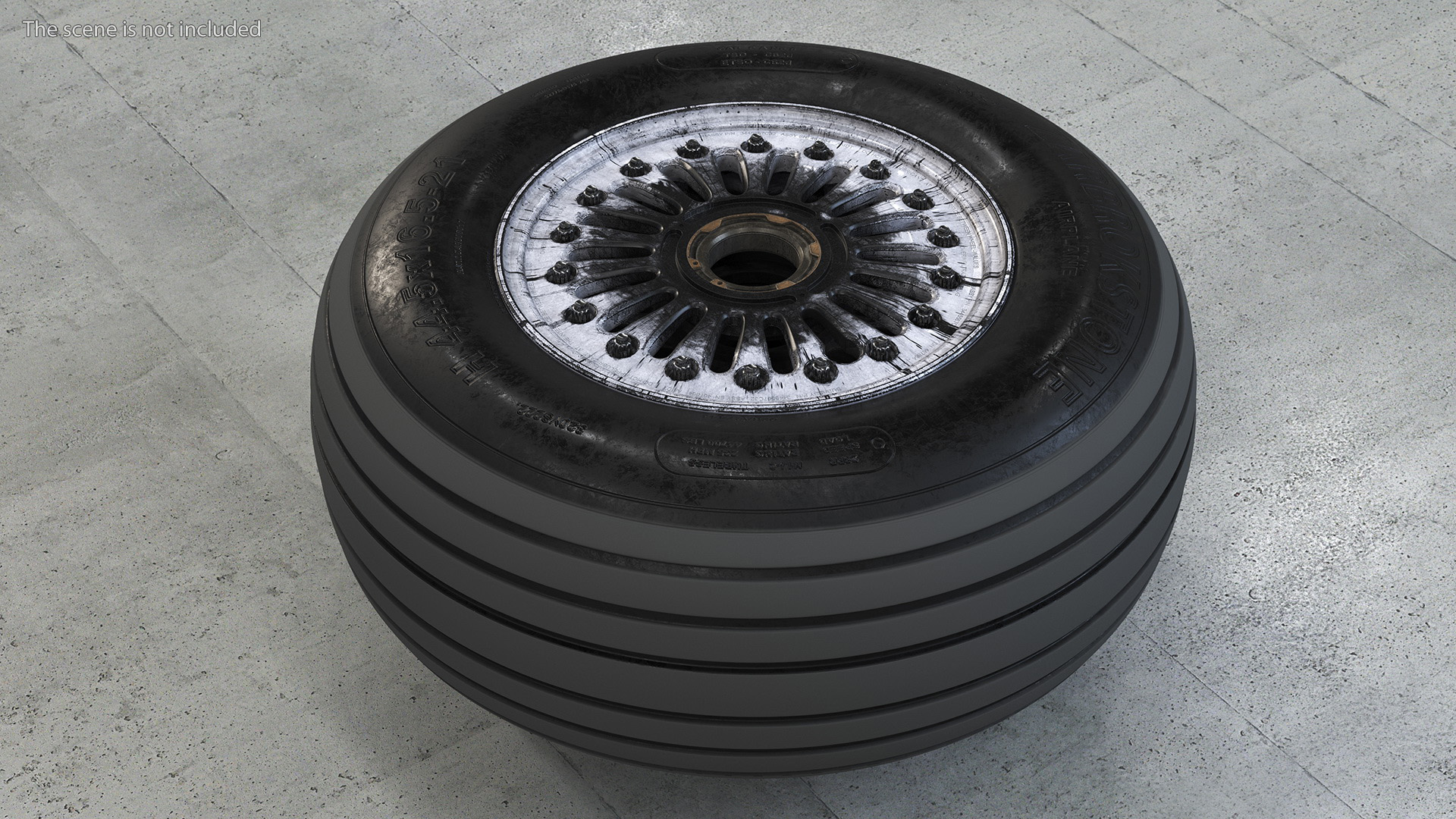3D Boeing 737 Aircraft Wheel Dirty