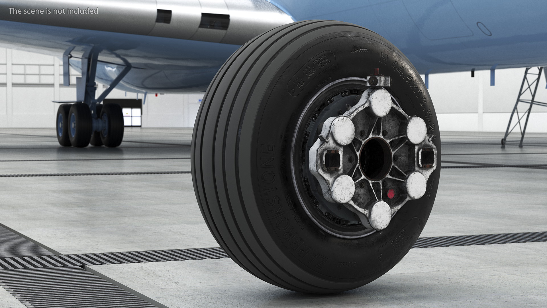 3D Boeing 737 Aircraft Wheel Dirty