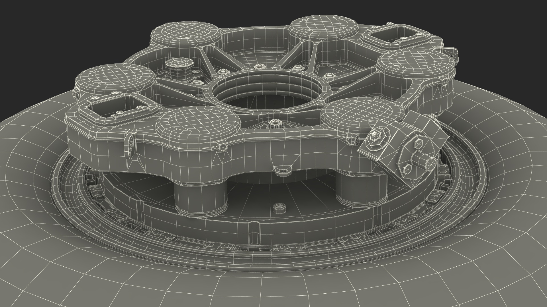 3D Boeing 737 Aircraft Wheel Dirty