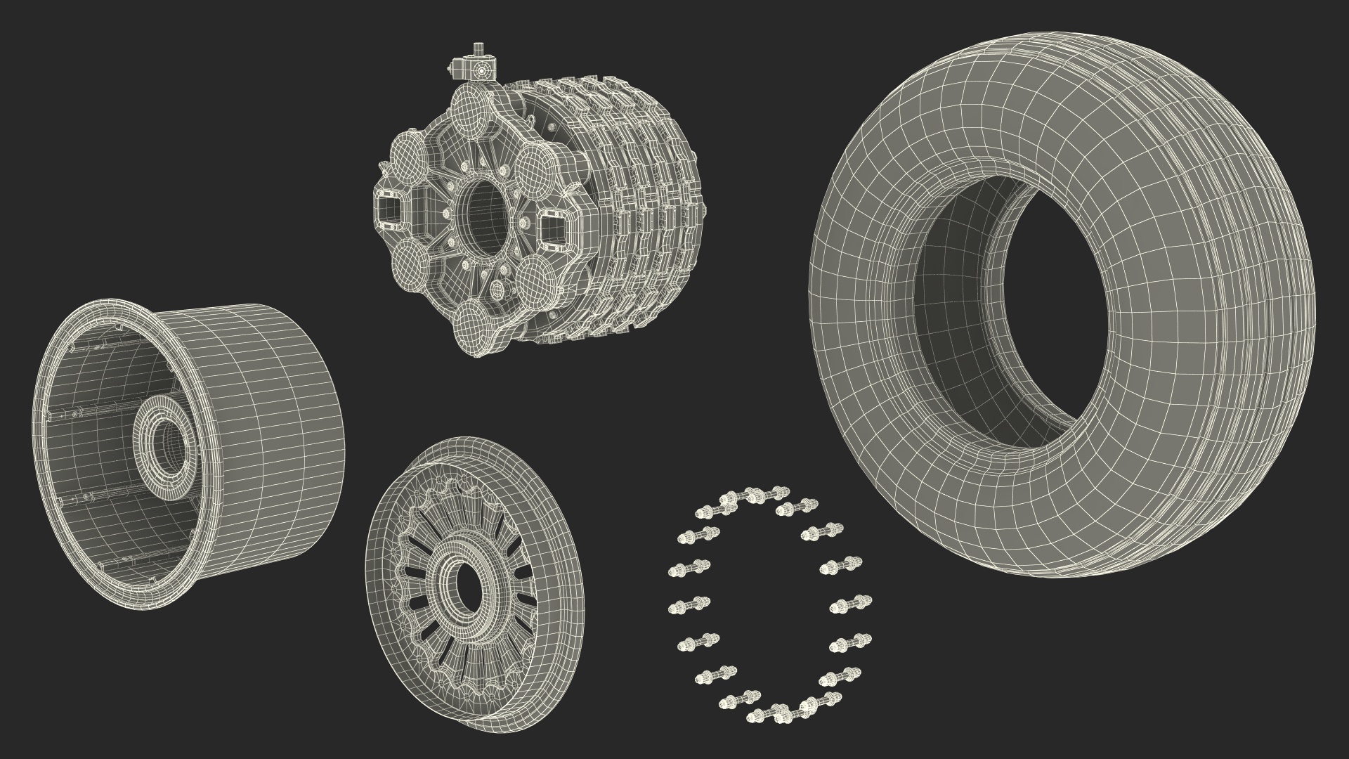 3D Boeing 737 Aircraft Wheel Dirty