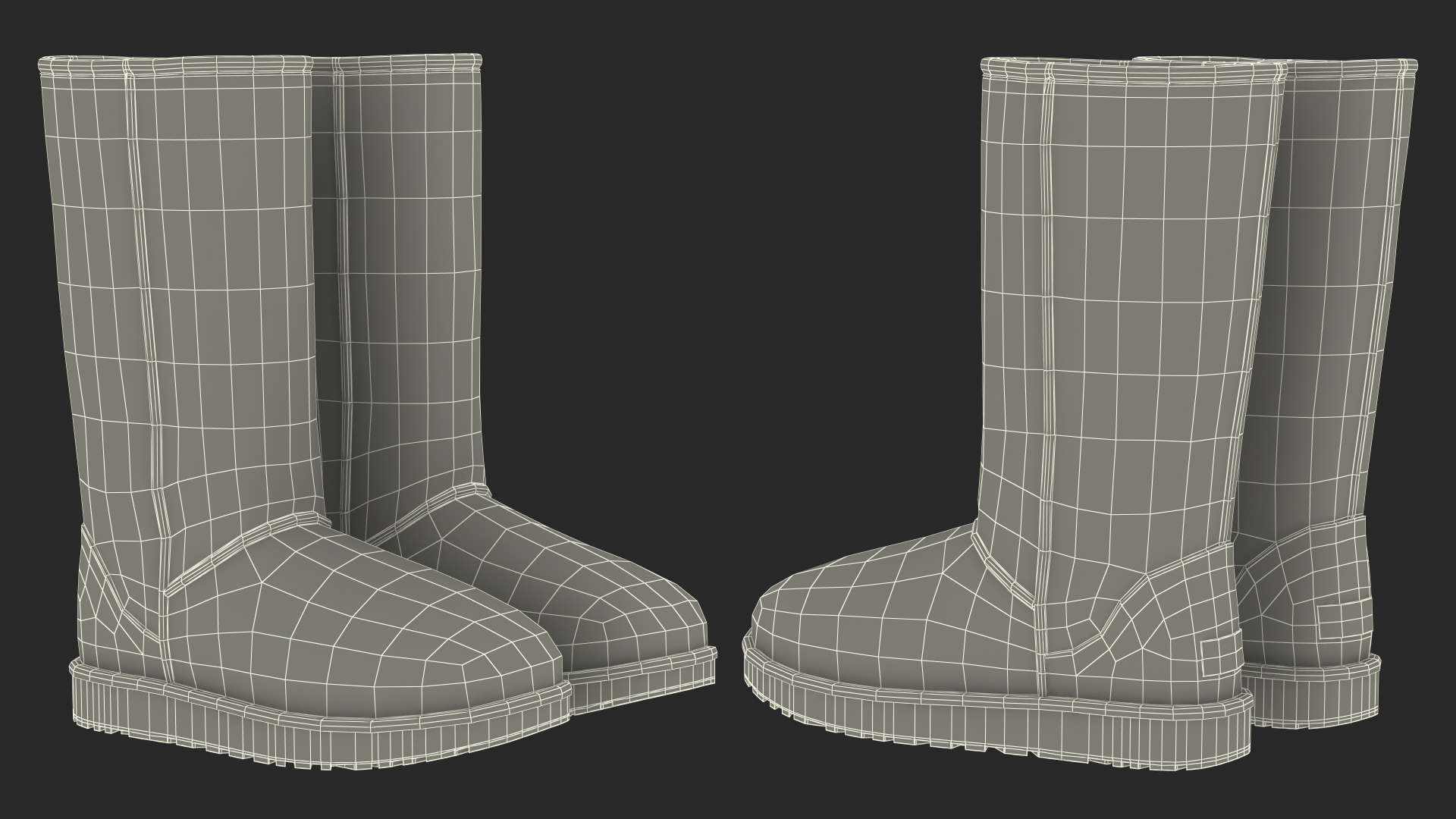 3D model UGG Australia Classic Tall Boots Fur Chestnut