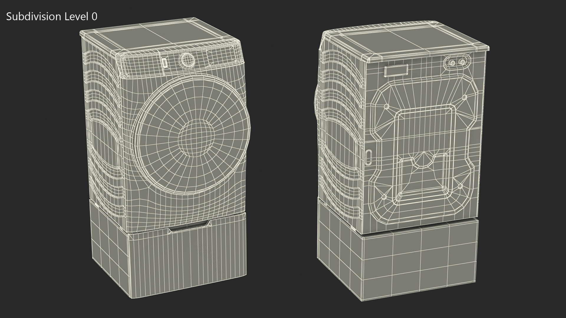 3D Modern Dryer White model