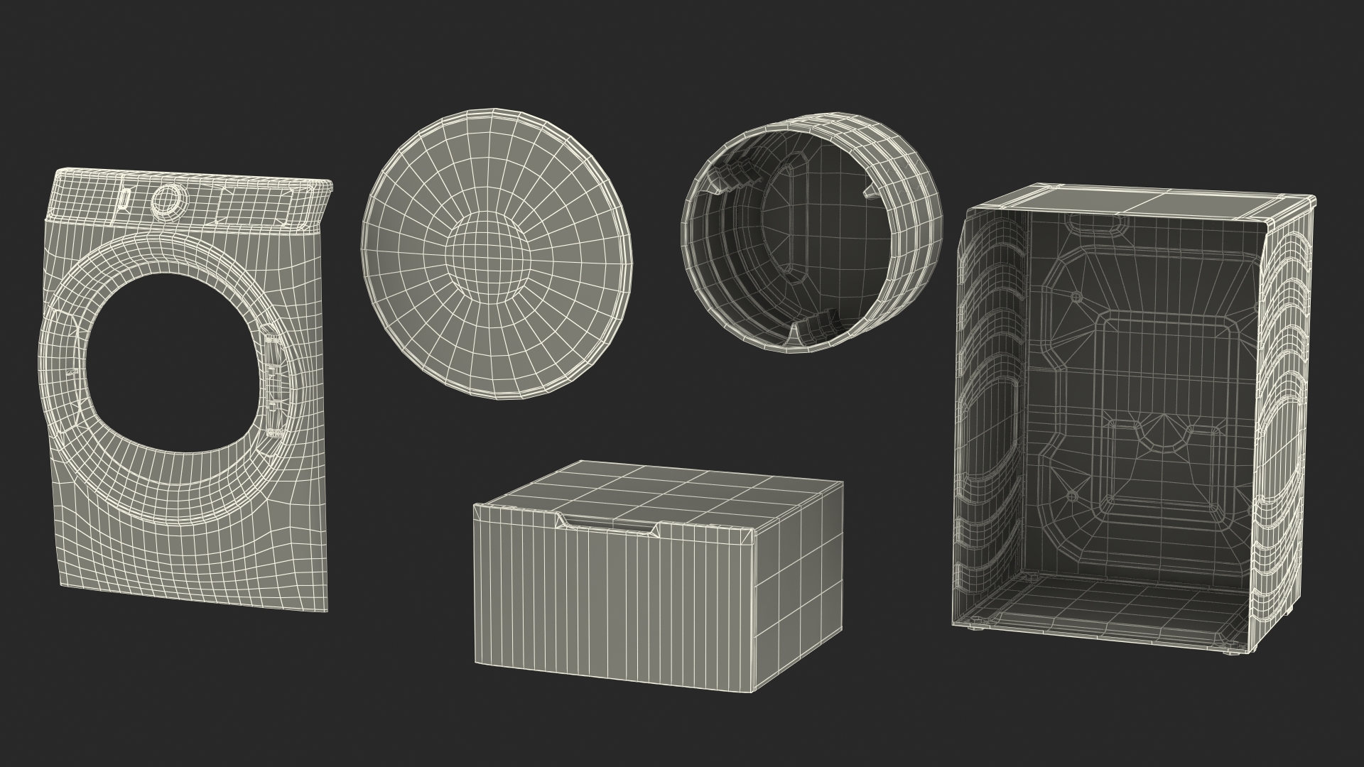 3D Modern Dryer White model
