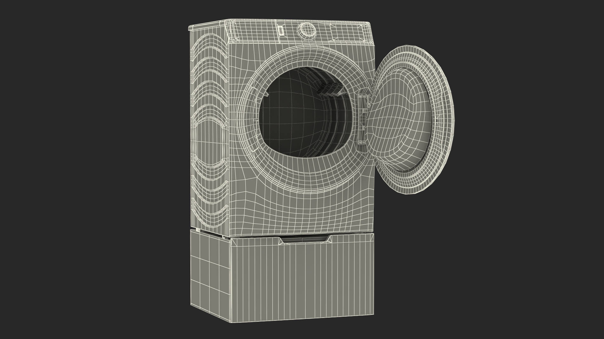3D Modern Dryer White model