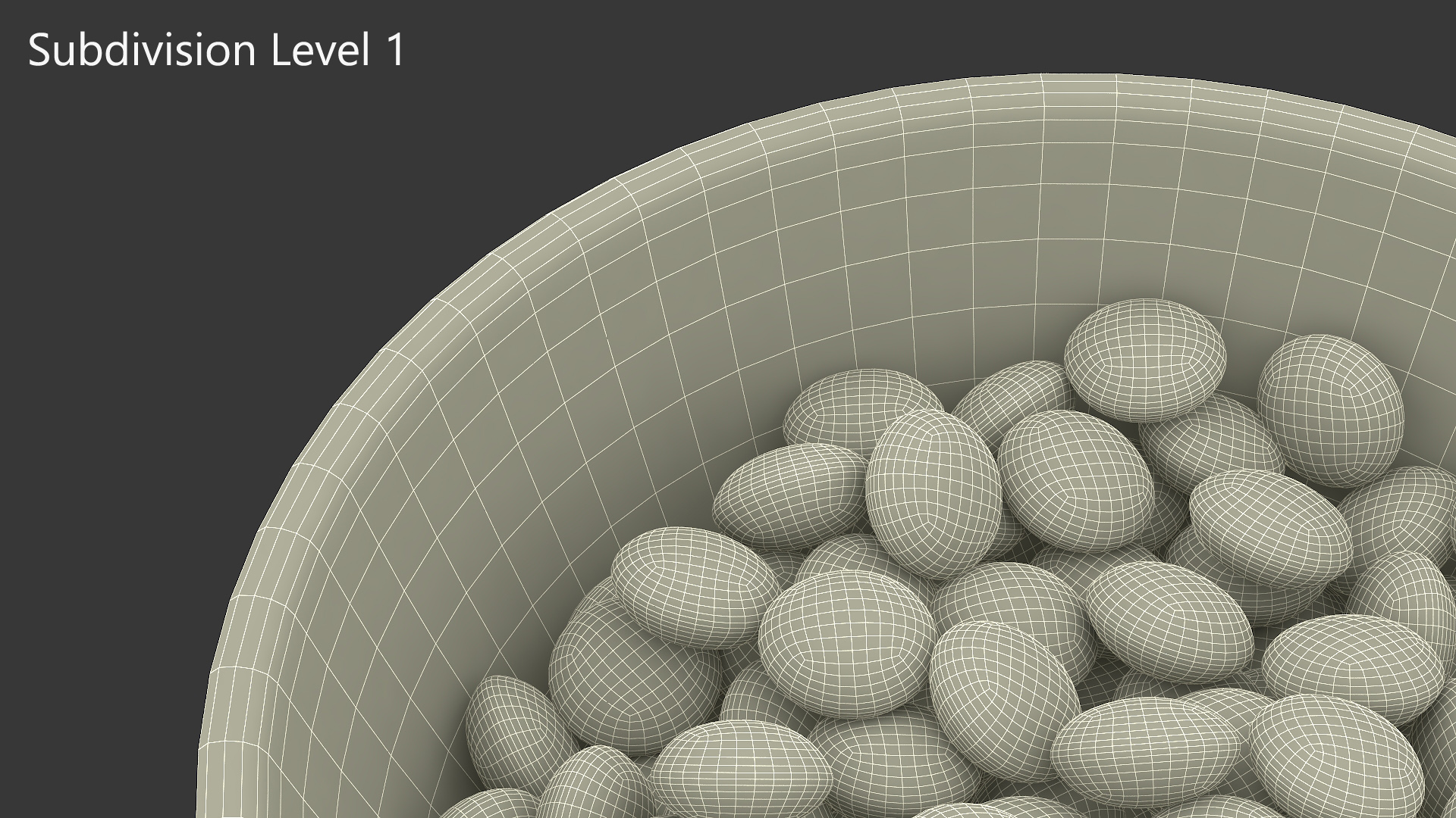 Multicolored Skittles Candies in Bowl 3D