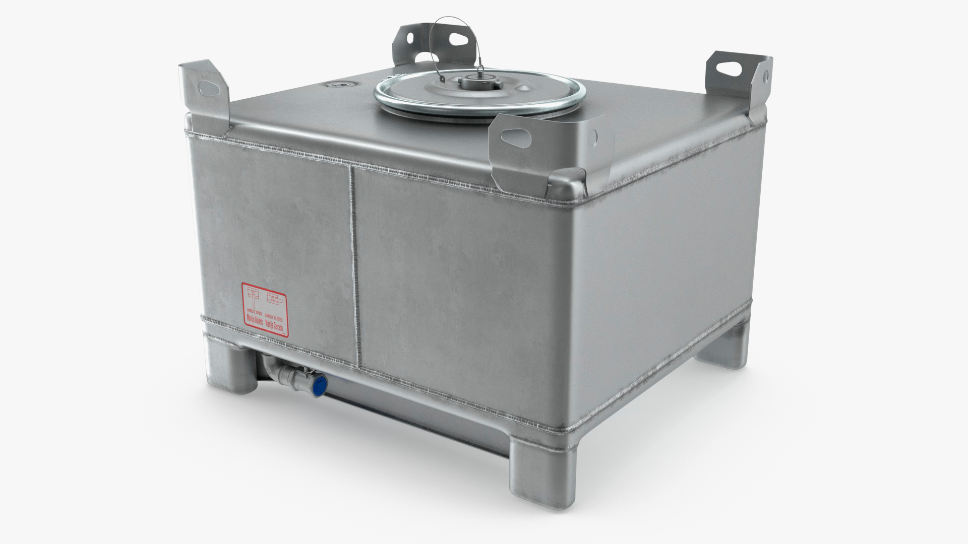 3D model 120 Gallon Stainless Steel IBC Tote Tank