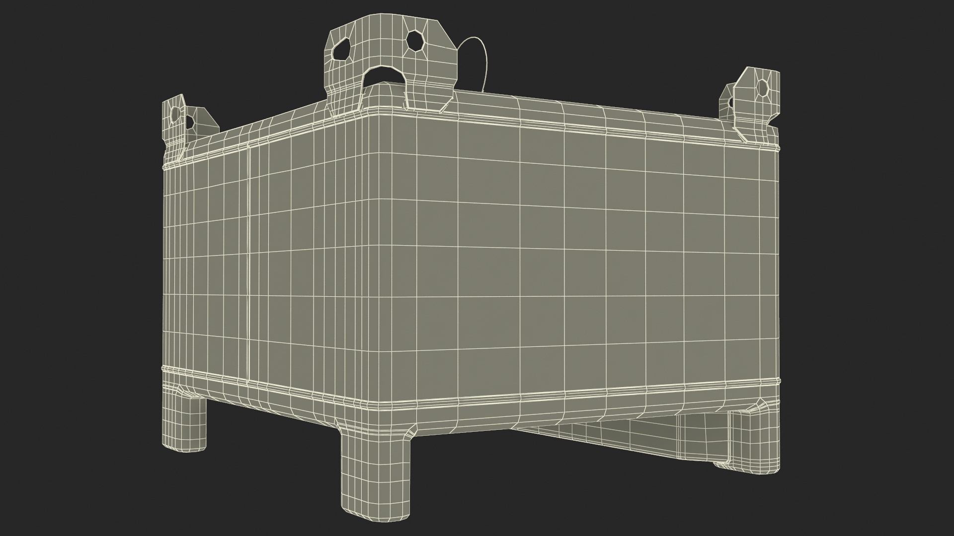 3D model 120 Gallon Stainless Steel IBC Tote Tank