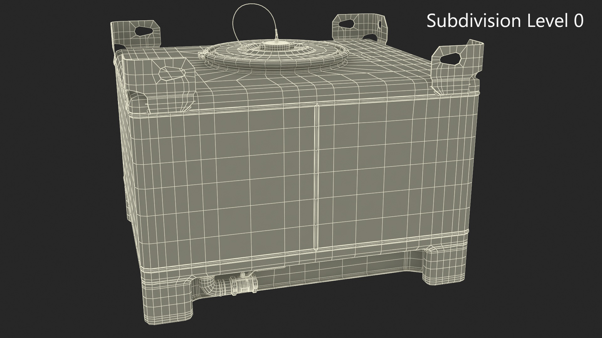 3D model 120 Gallon Stainless Steel IBC Tote Tank