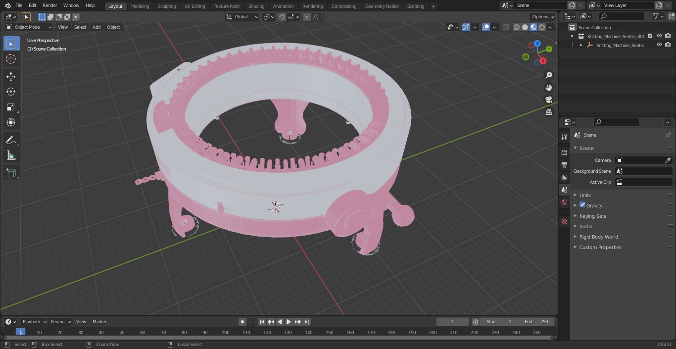 3D Knitting Machine Sentro model