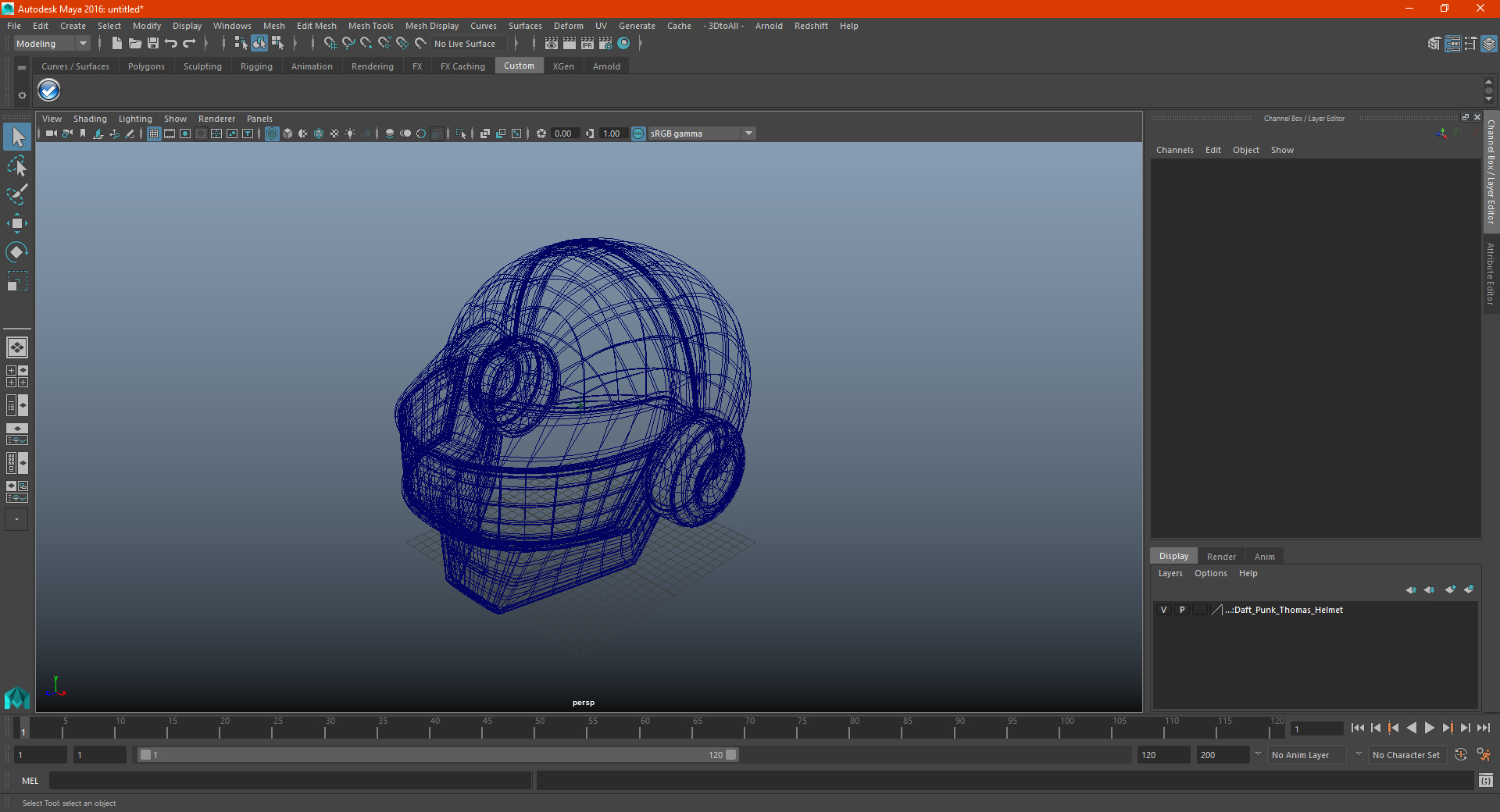 3D Daft Punk Thomas Helmet model