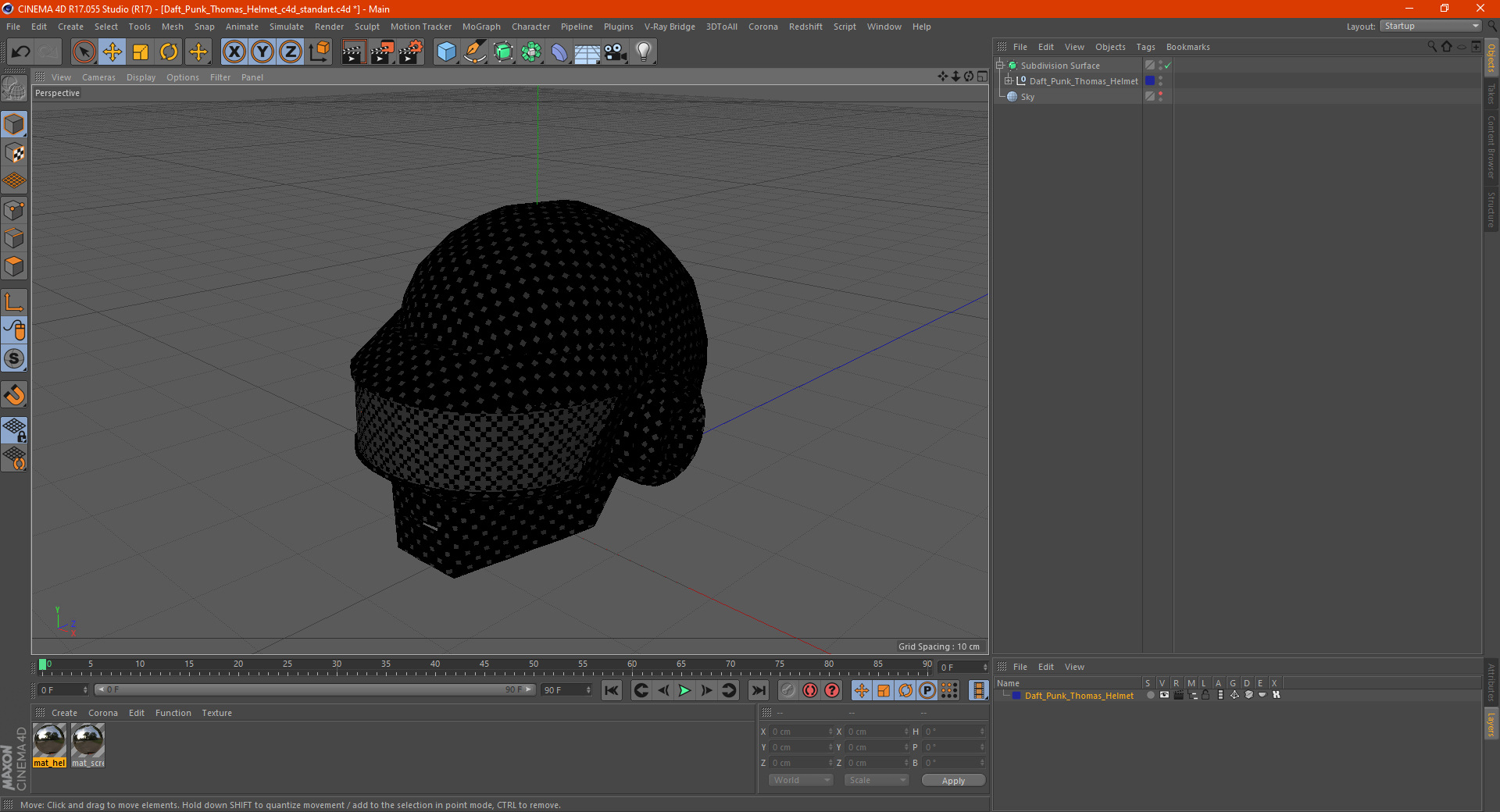 3D Daft Punk Thomas Helmet model