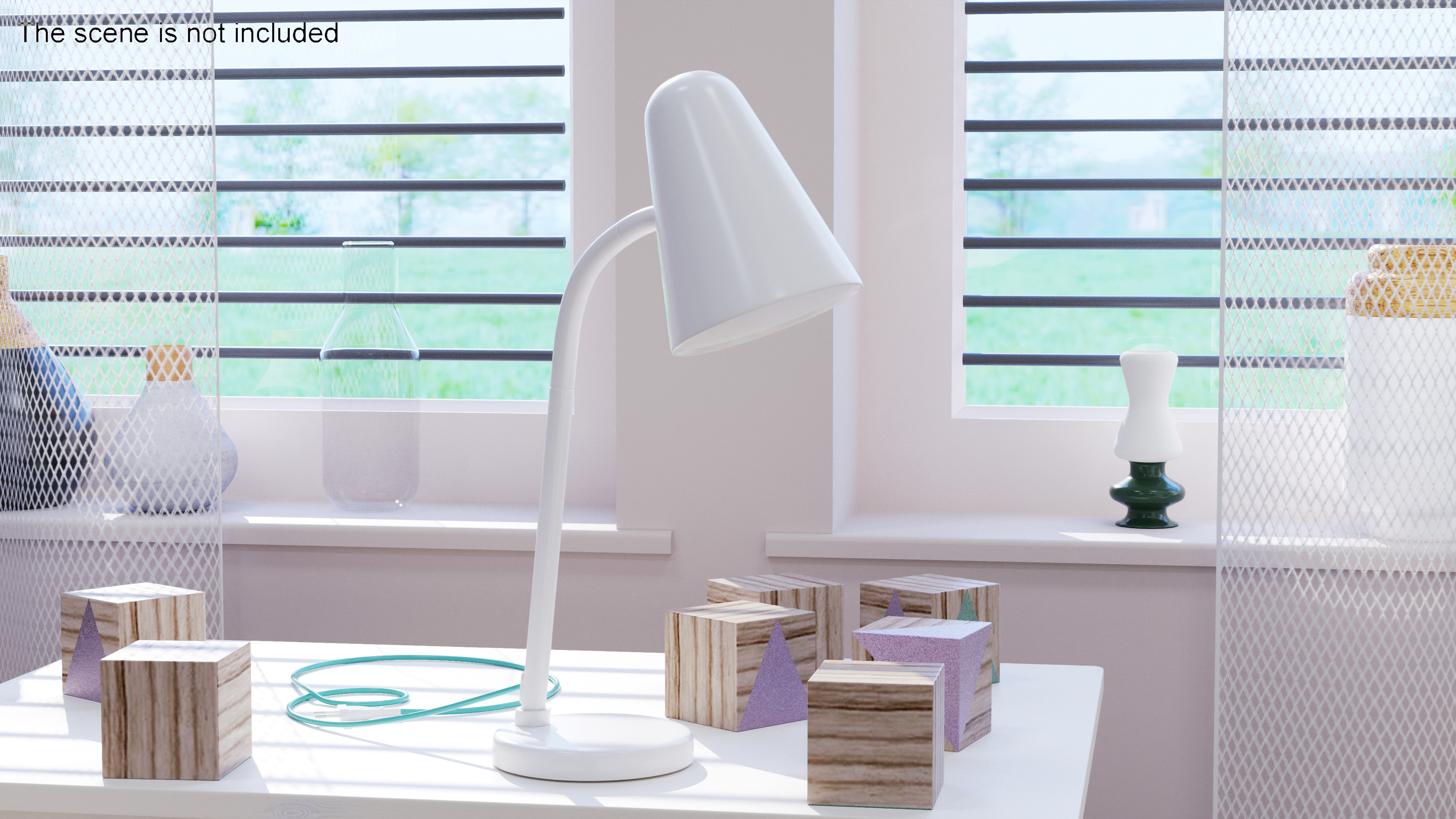 3D model Work Lamp for Children IKEA FUBBLA White