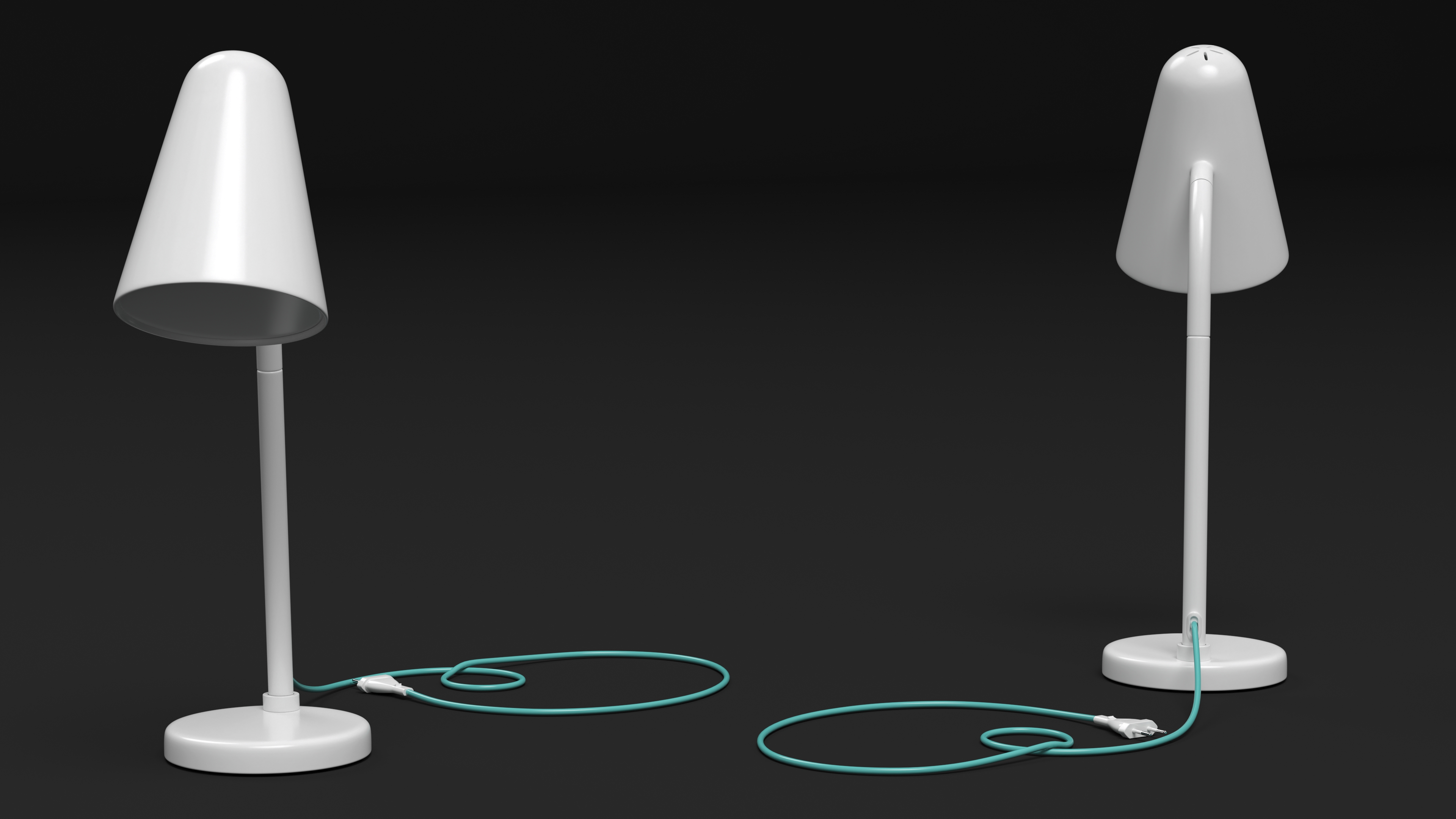 3D model Work Lamp for Children IKEA FUBBLA White