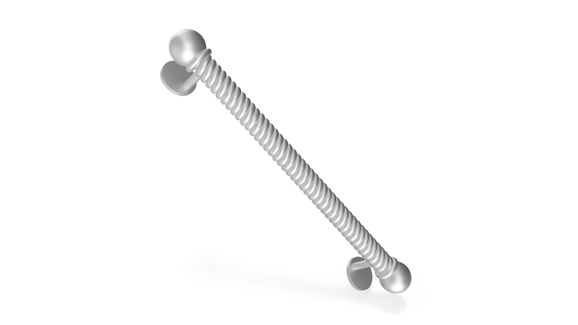 Spiral Door Handle Metal 3D model