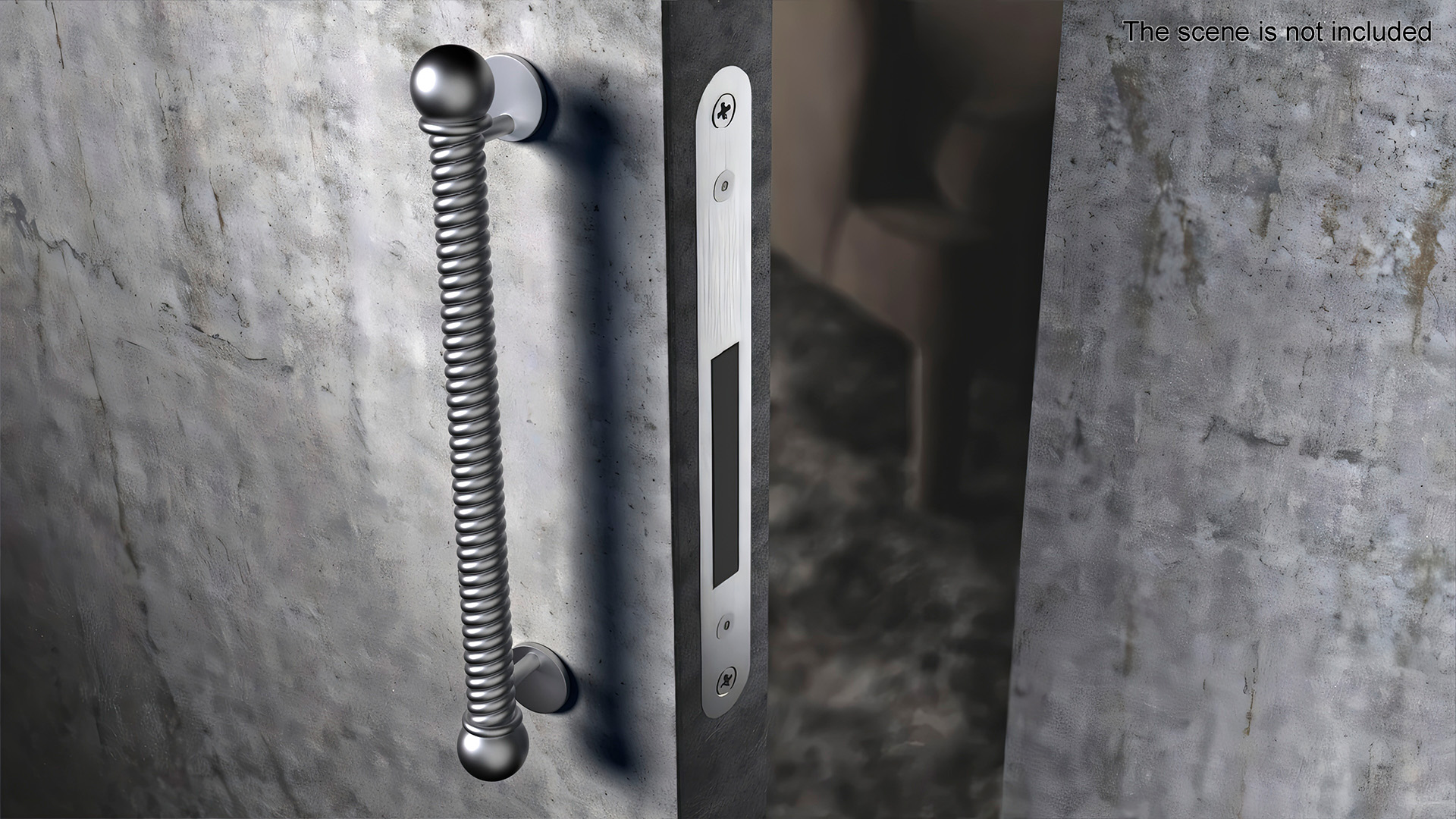 Spiral Door Handle Metal 3D model