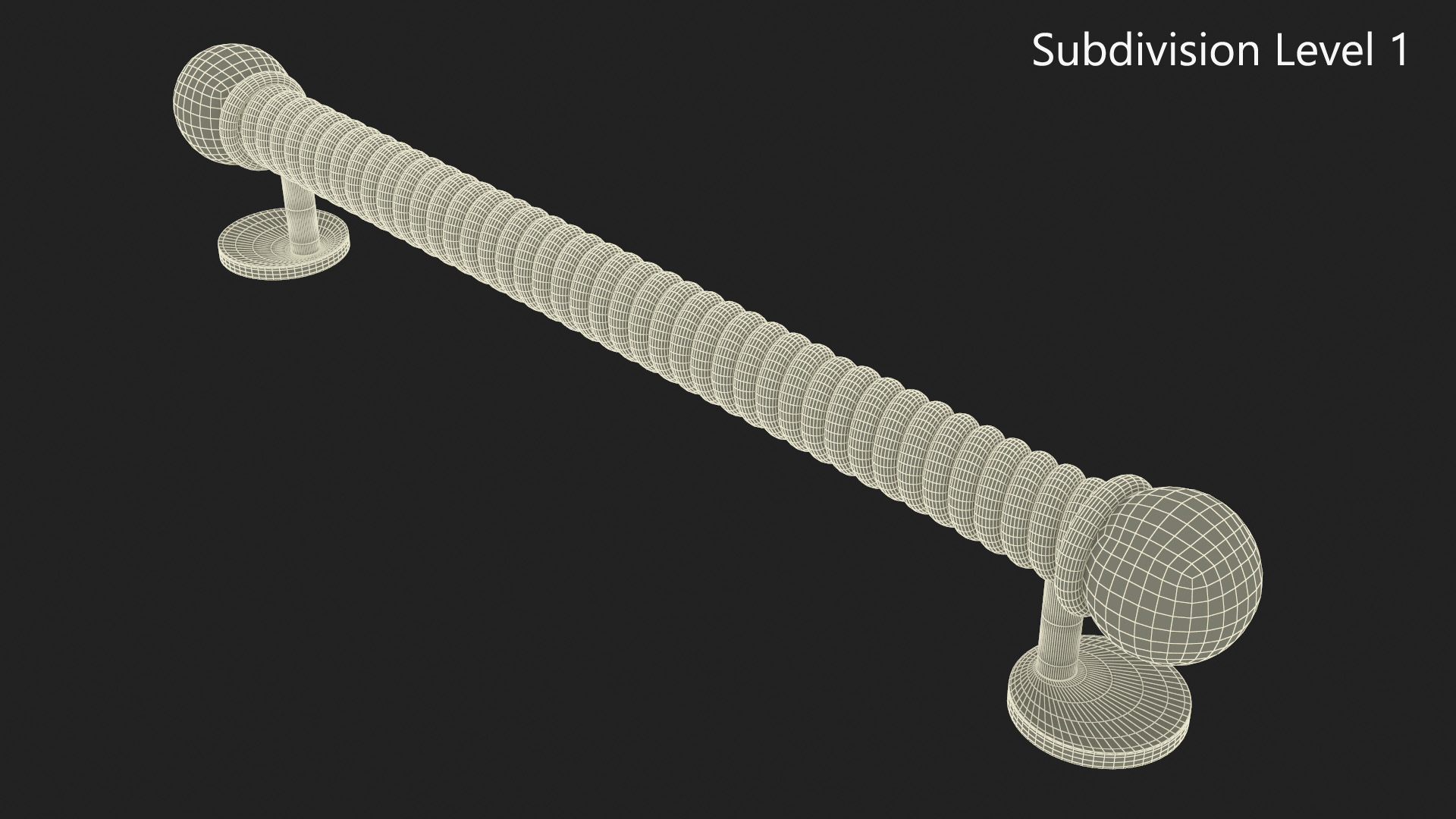 Spiral Door Handle Metal 3D model