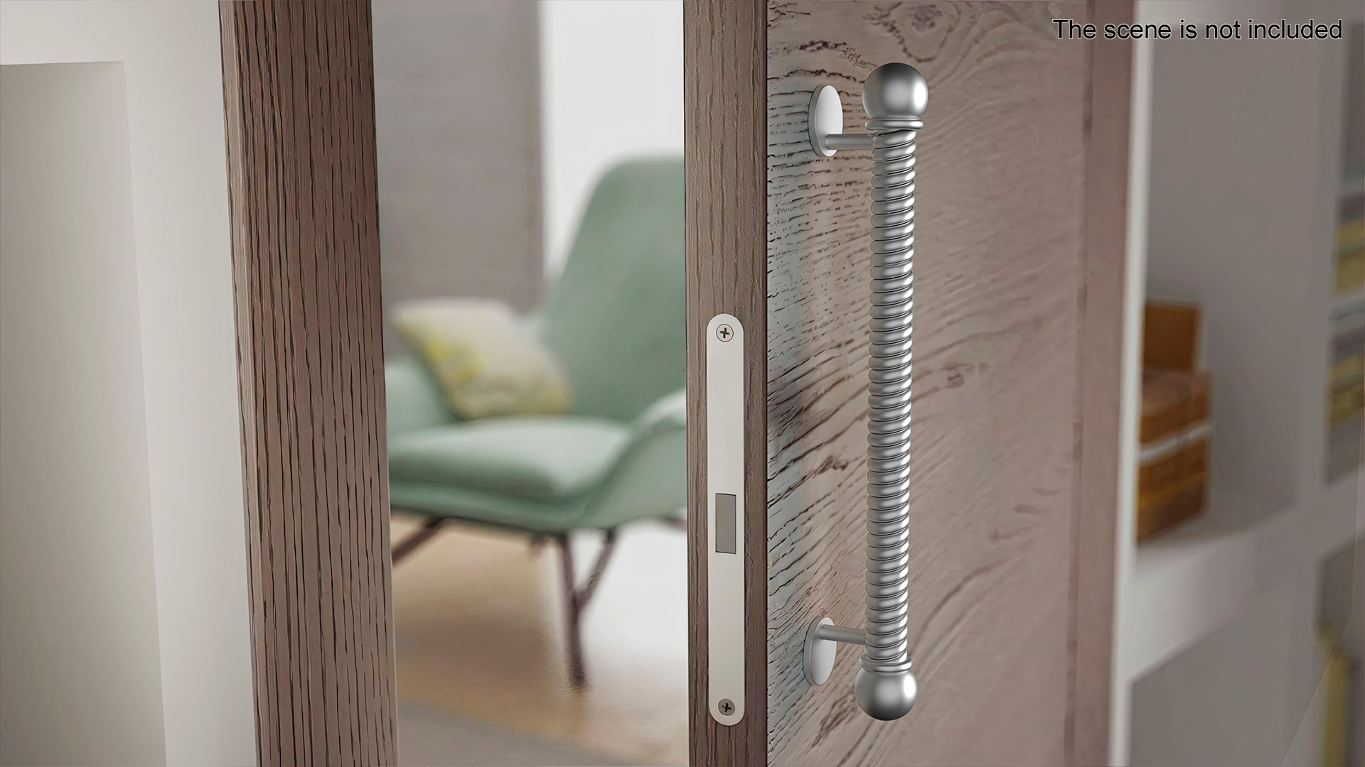 Spiral Door Handle Metal 3D model