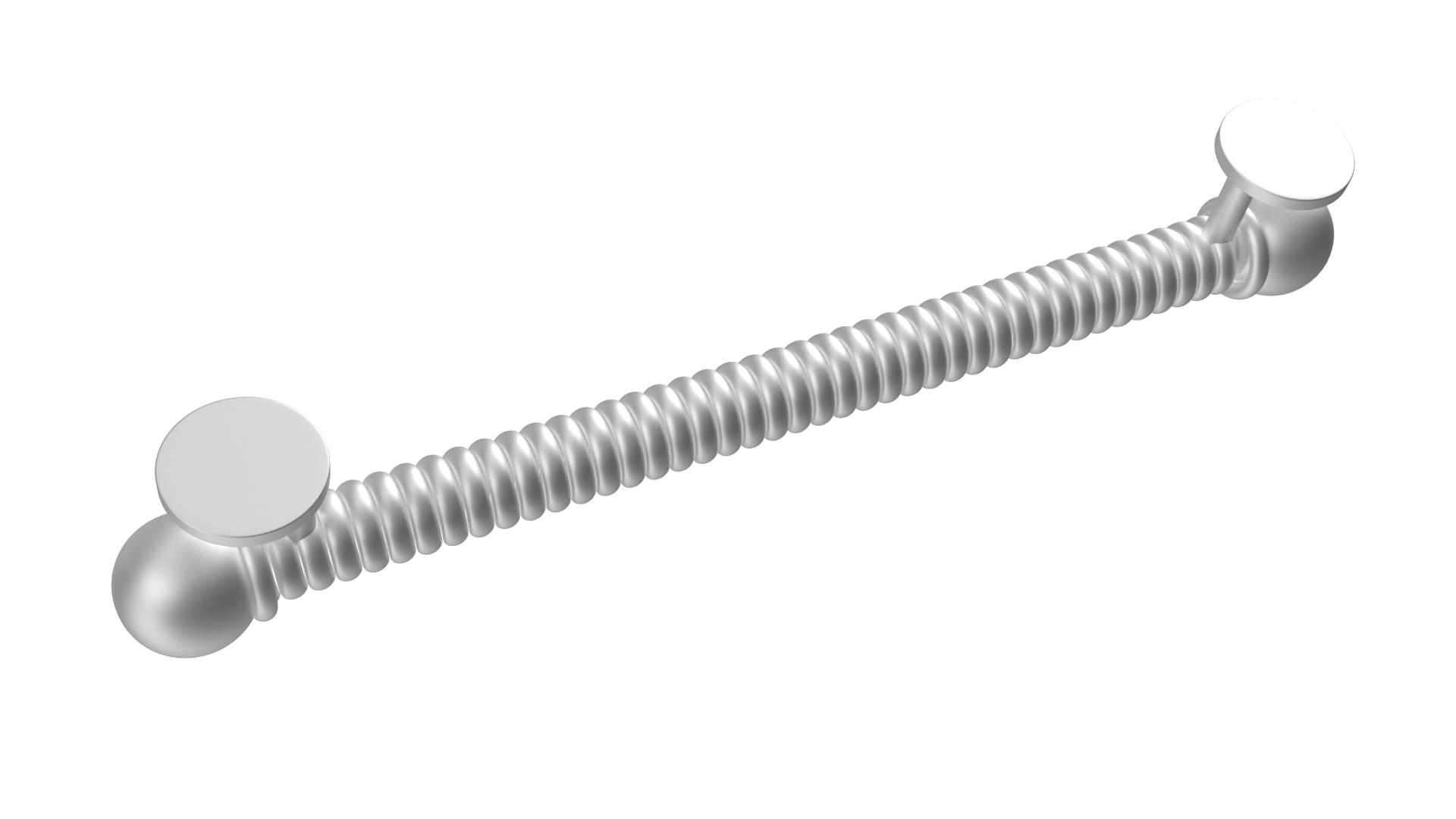 Spiral Door Handle Metal 3D model
