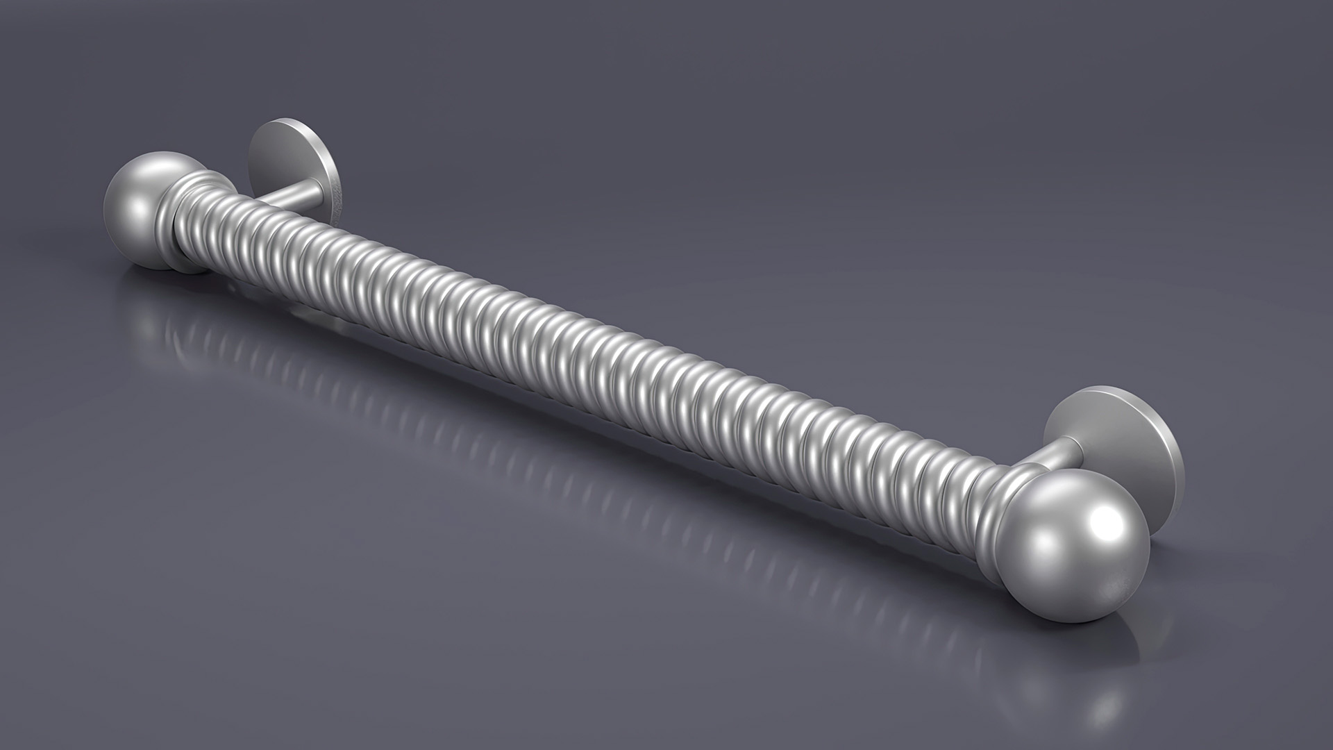 Spiral Door Handle Metal 3D model