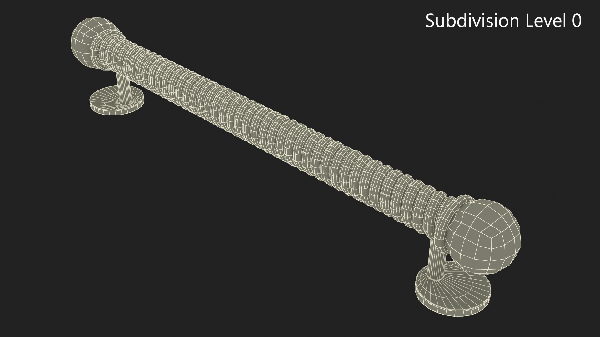 Spiral Door Handle Metal 3D model