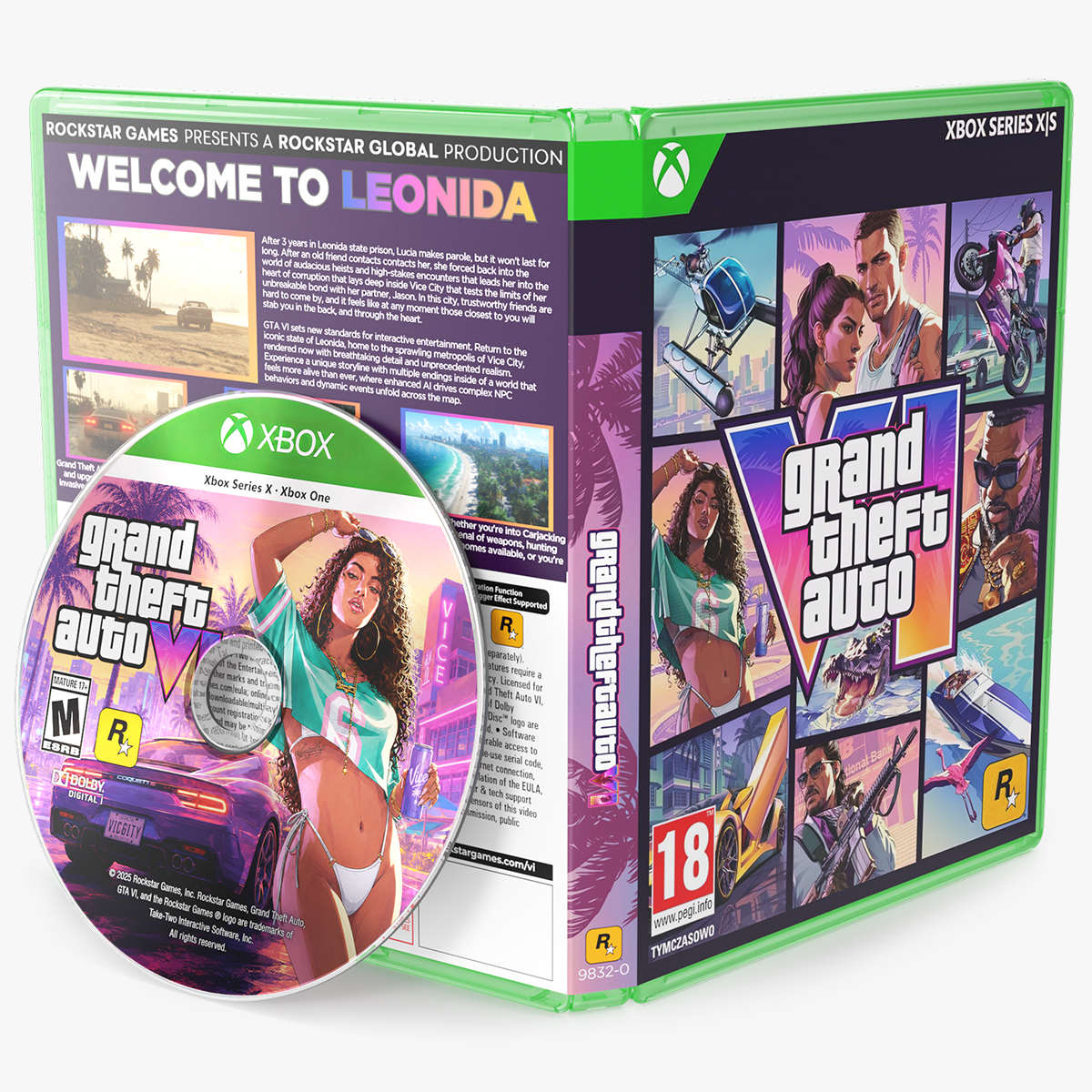 Xbox Game Case with Grand Theft Auto VI Disc