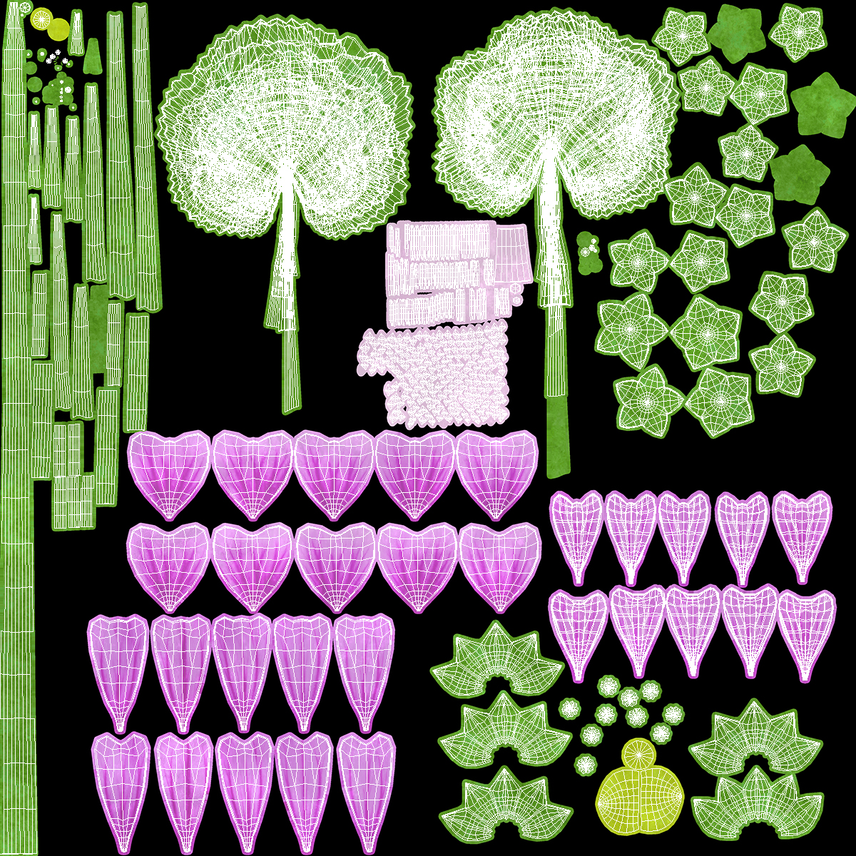 3D Malva Plant