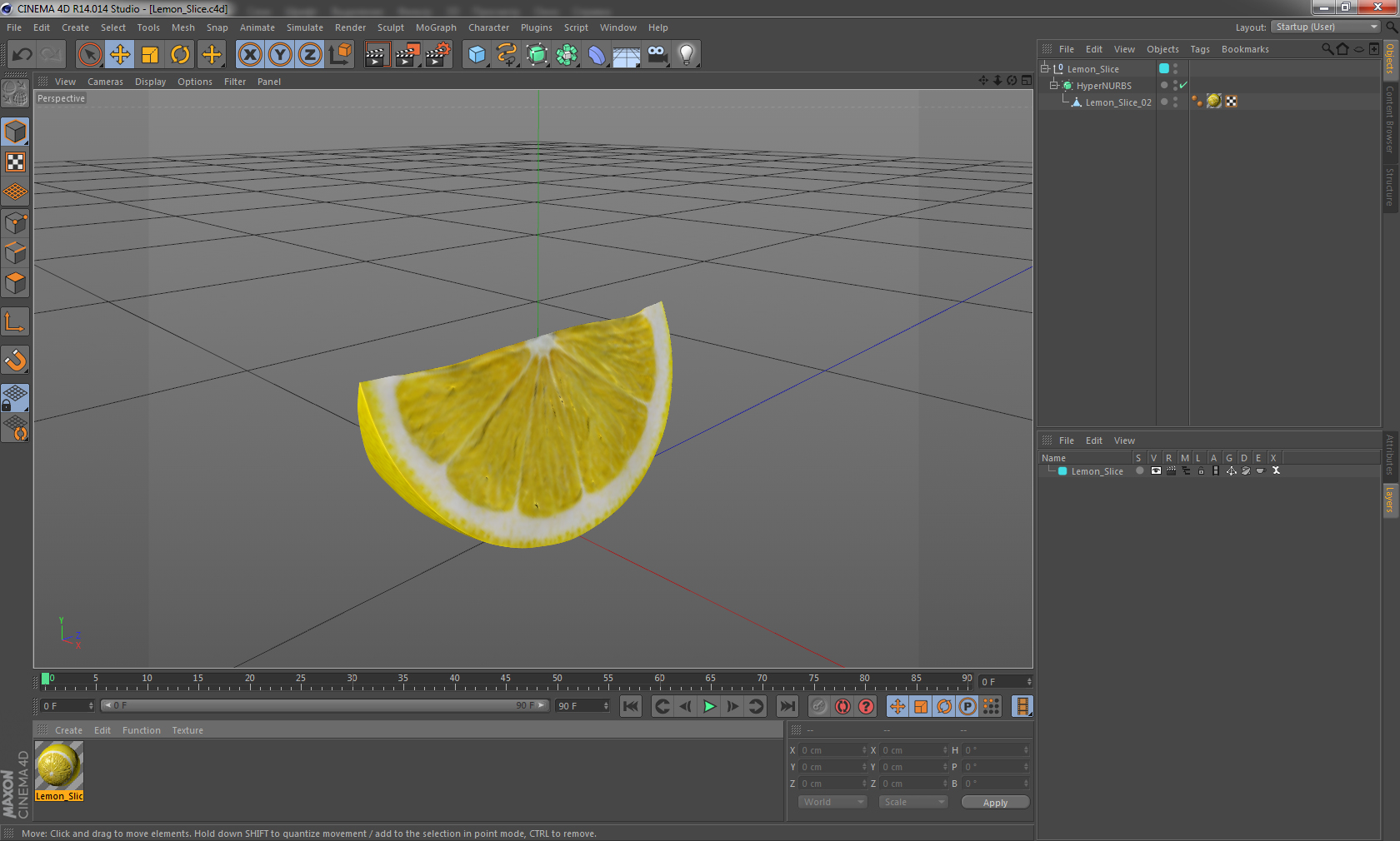 3D Lemon Slice