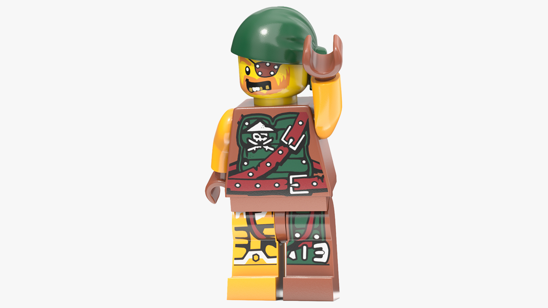 3D Minifigure LEGO Pirate Rigged for Maya model