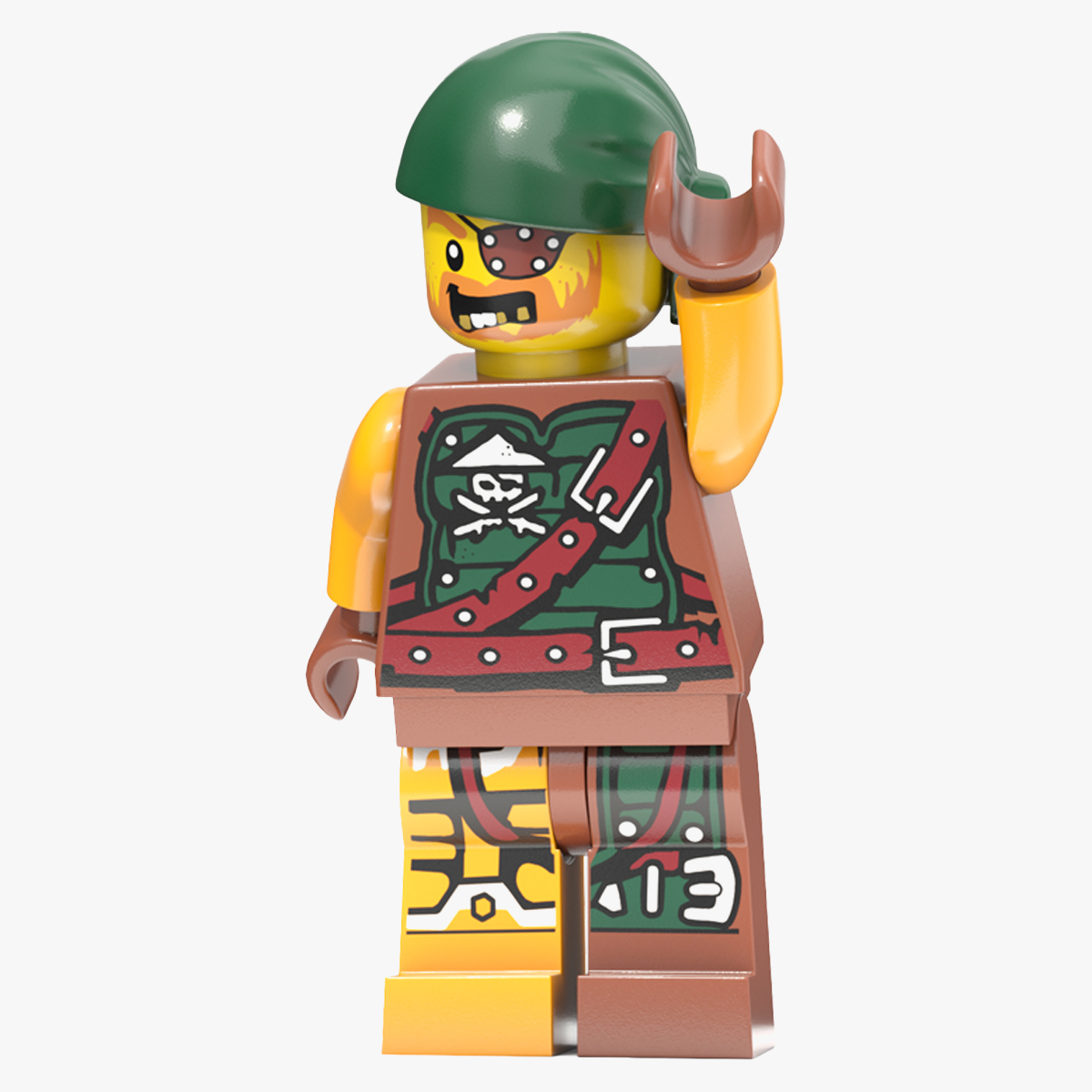 3D Minifigure LEGO Pirate Rigged for Maya model
