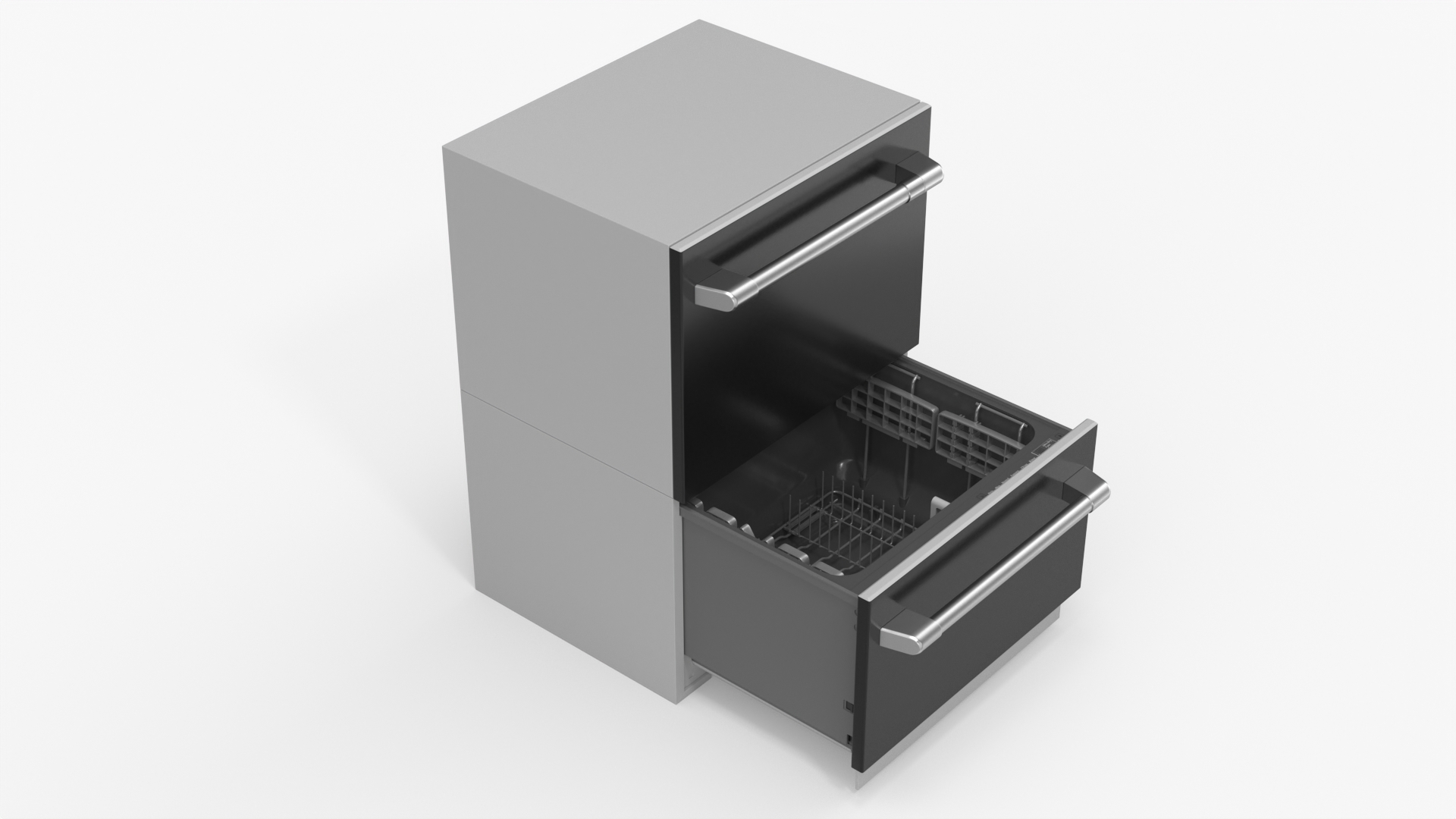 Dishwasher Double Drawer Open 3D model