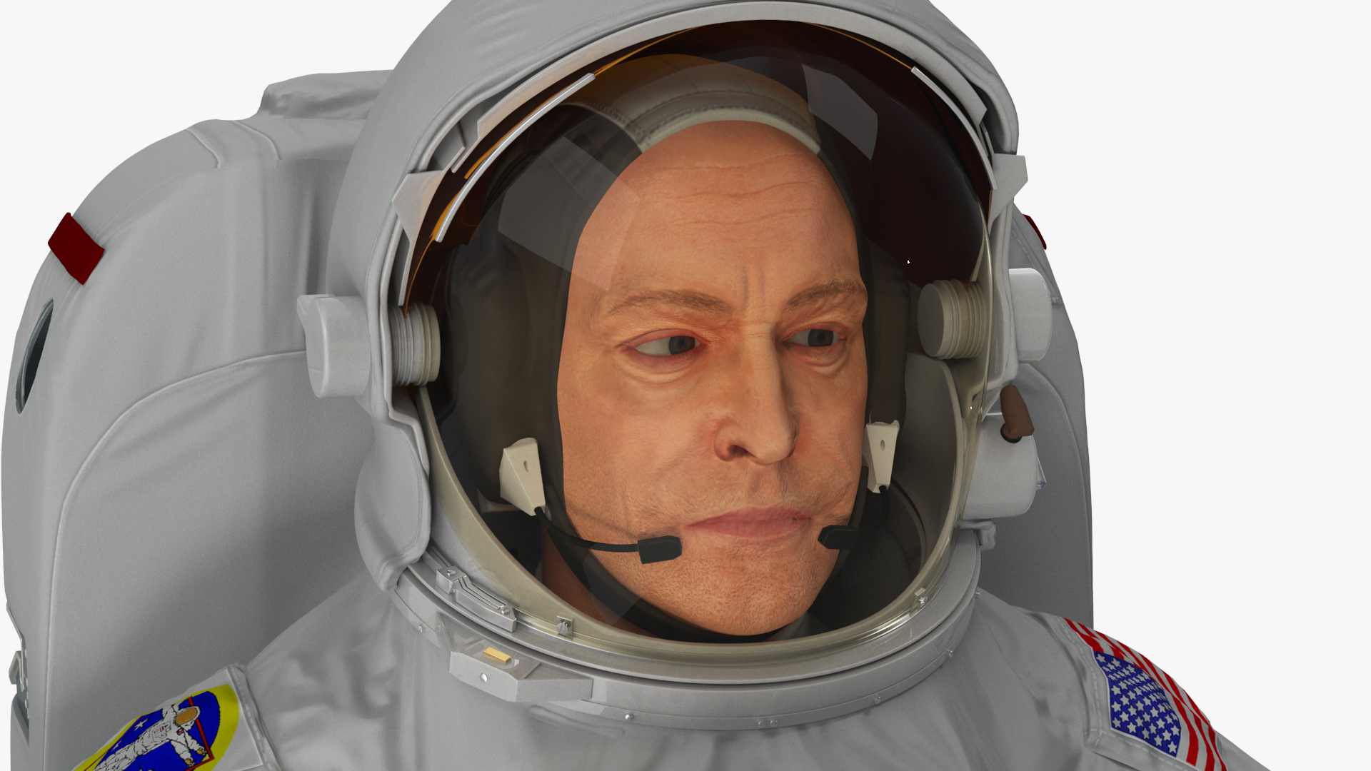 Astronaut Suit with Male Figure Rigged for Maya 3D