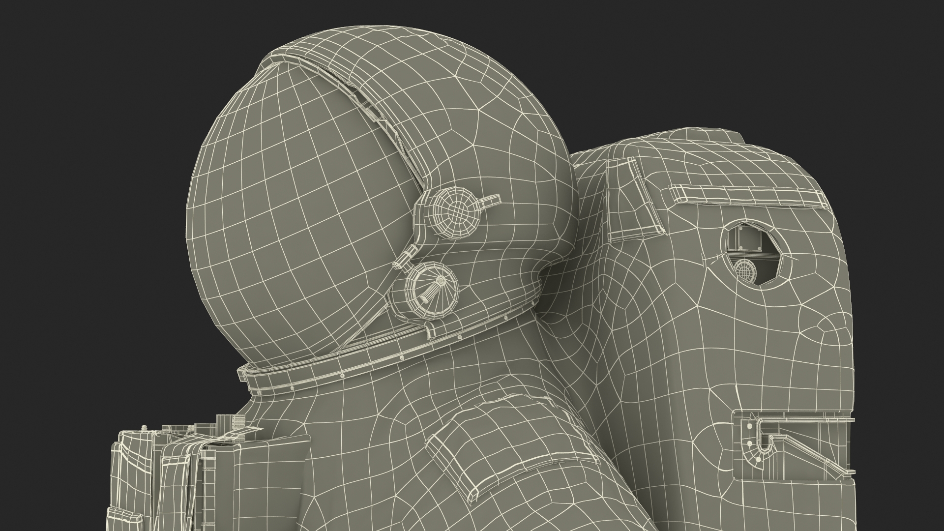 Astronaut Suit with Male Figure Rigged for Maya 3D