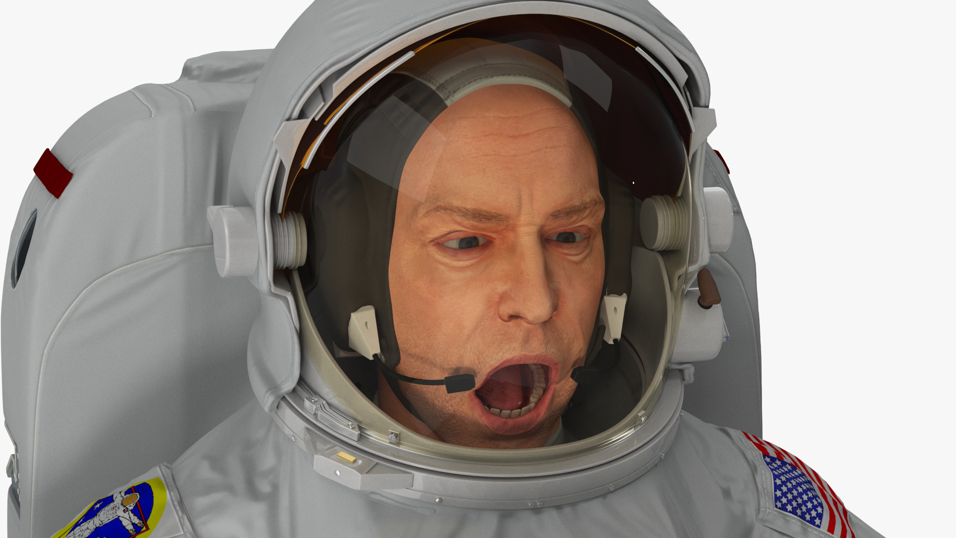 Astronaut Suit with Male Figure Rigged for Maya 3D