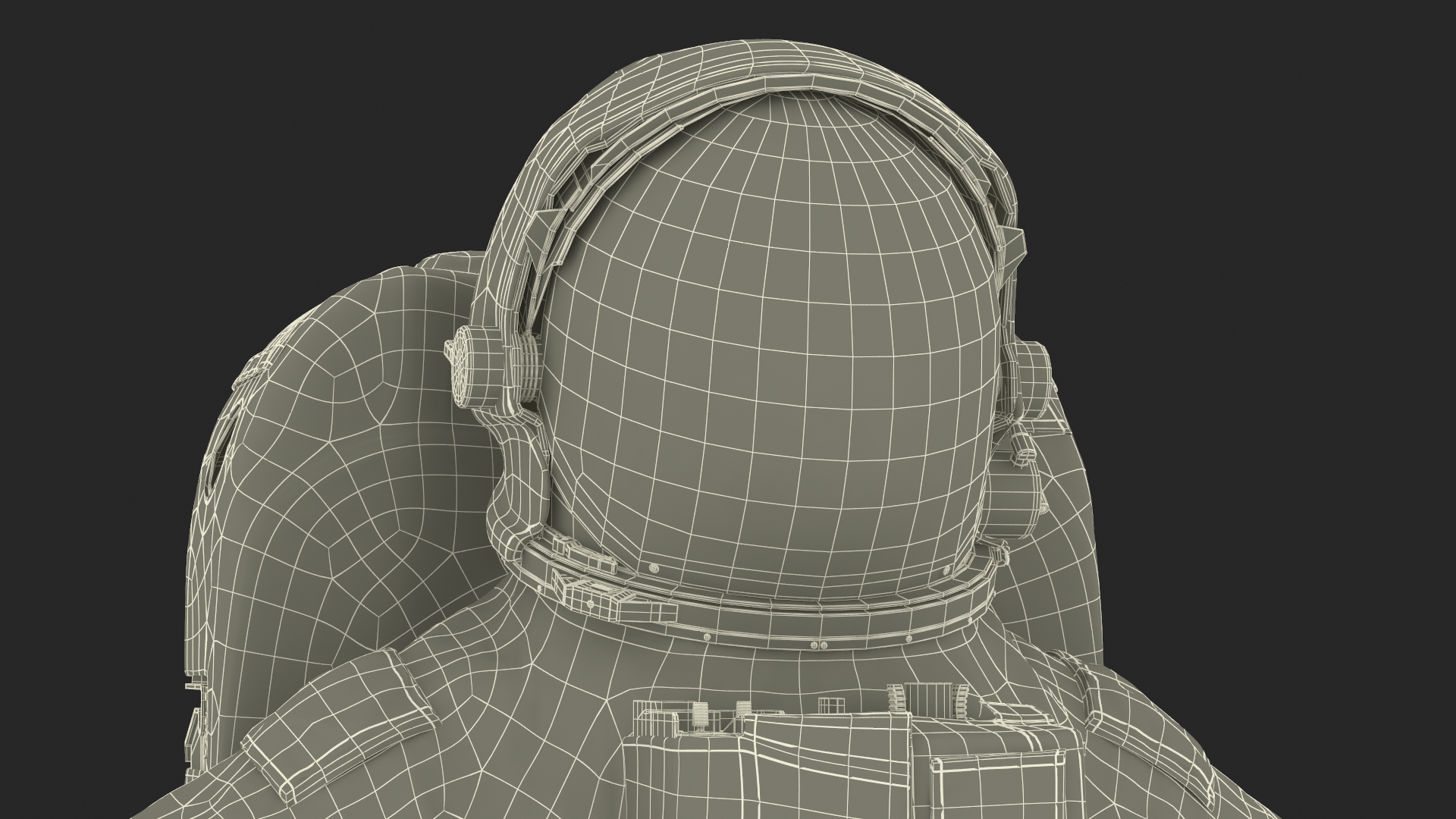 Astronaut Suit with Male Figure Rigged for Maya 3D