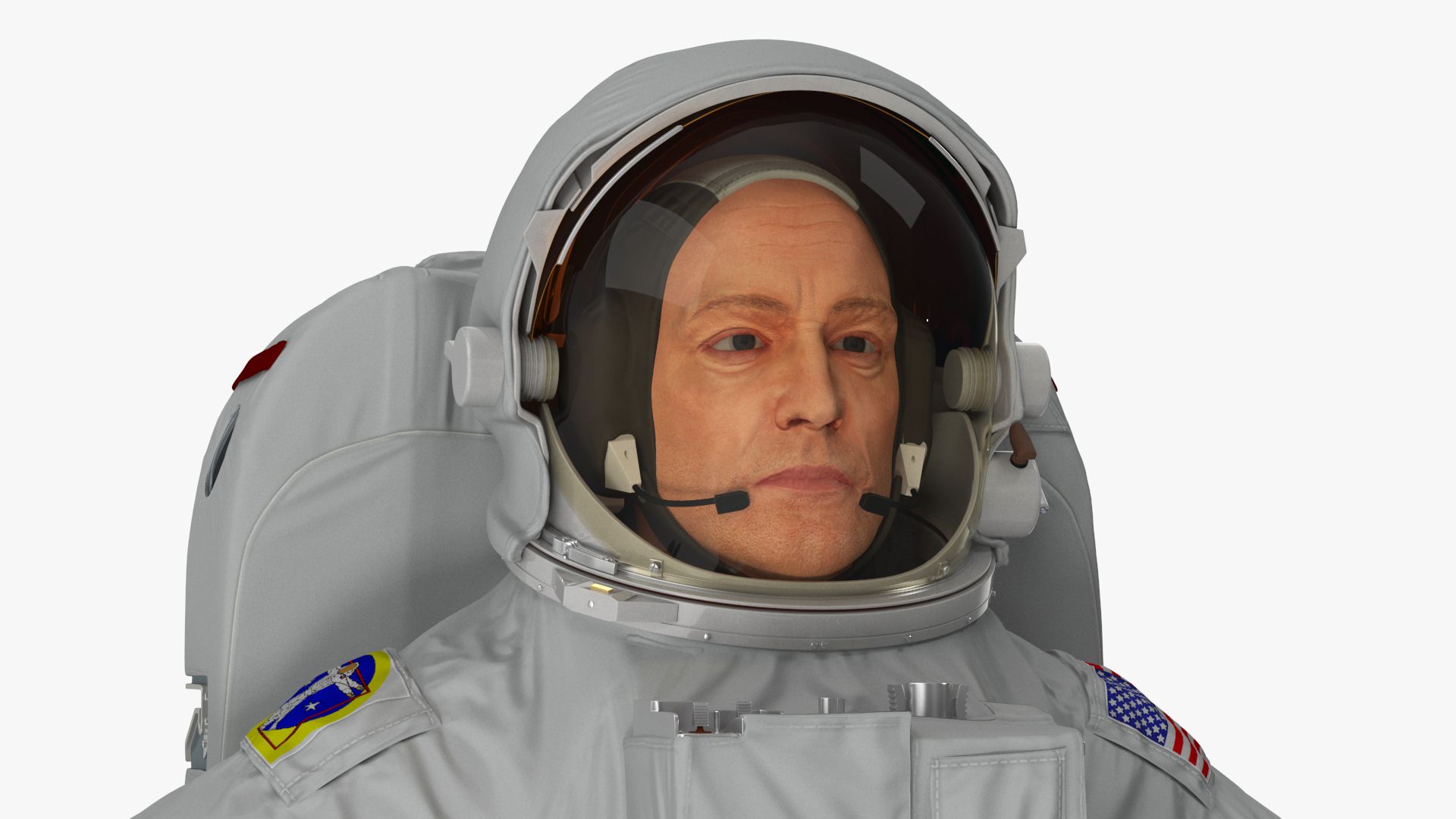 Astronaut Suit with Male Figure Rigged for Maya 3D