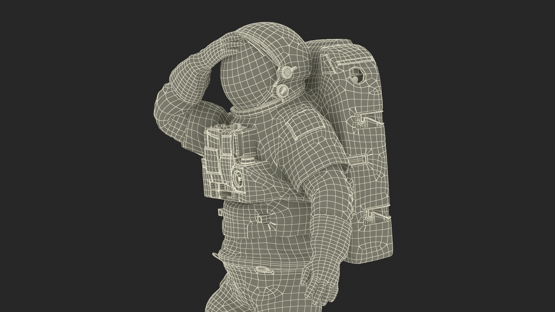 Astronaut Suit with Male Figure Rigged for Maya 3D