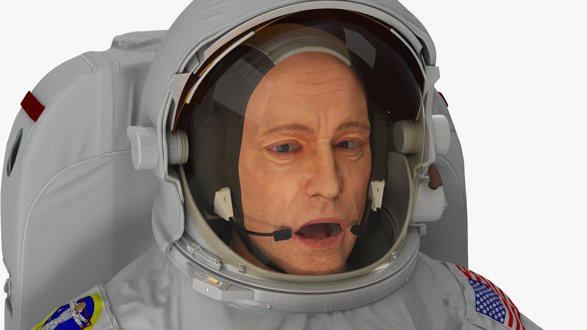 Astronaut Suit with Male Figure Rigged for Maya 3D
