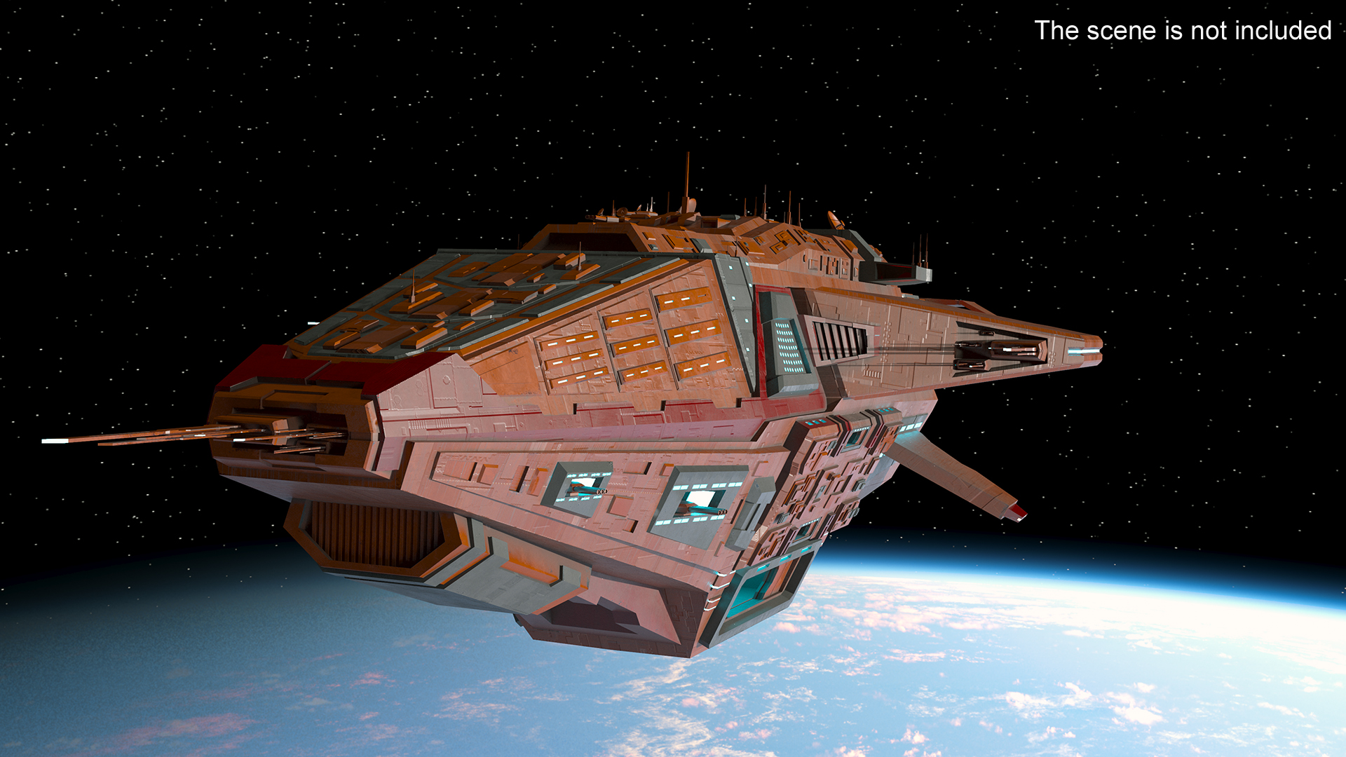 3D Futuristic Sсi Fi Spacecraft model