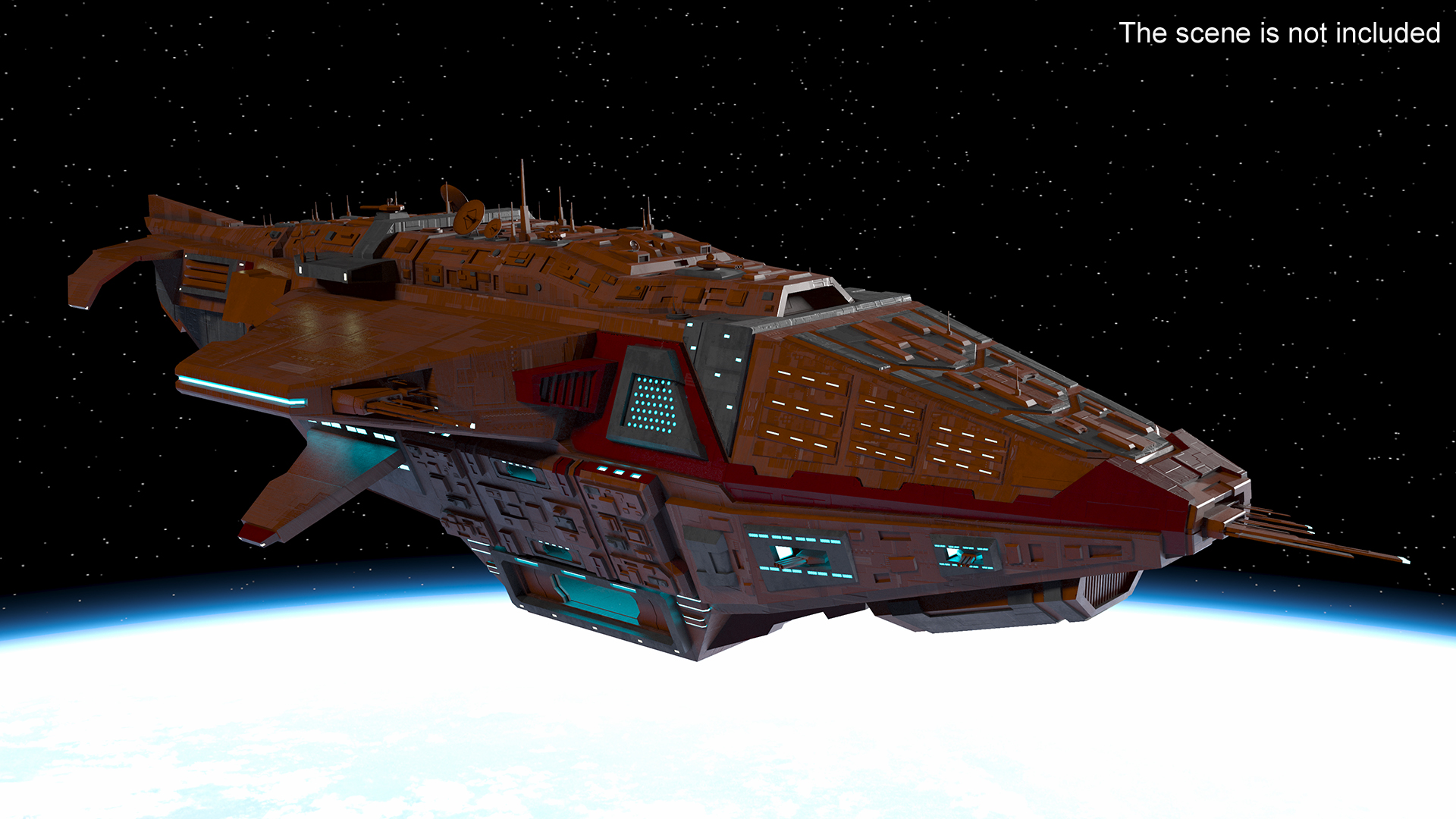 3D Futuristic Sсi Fi Spacecraft model