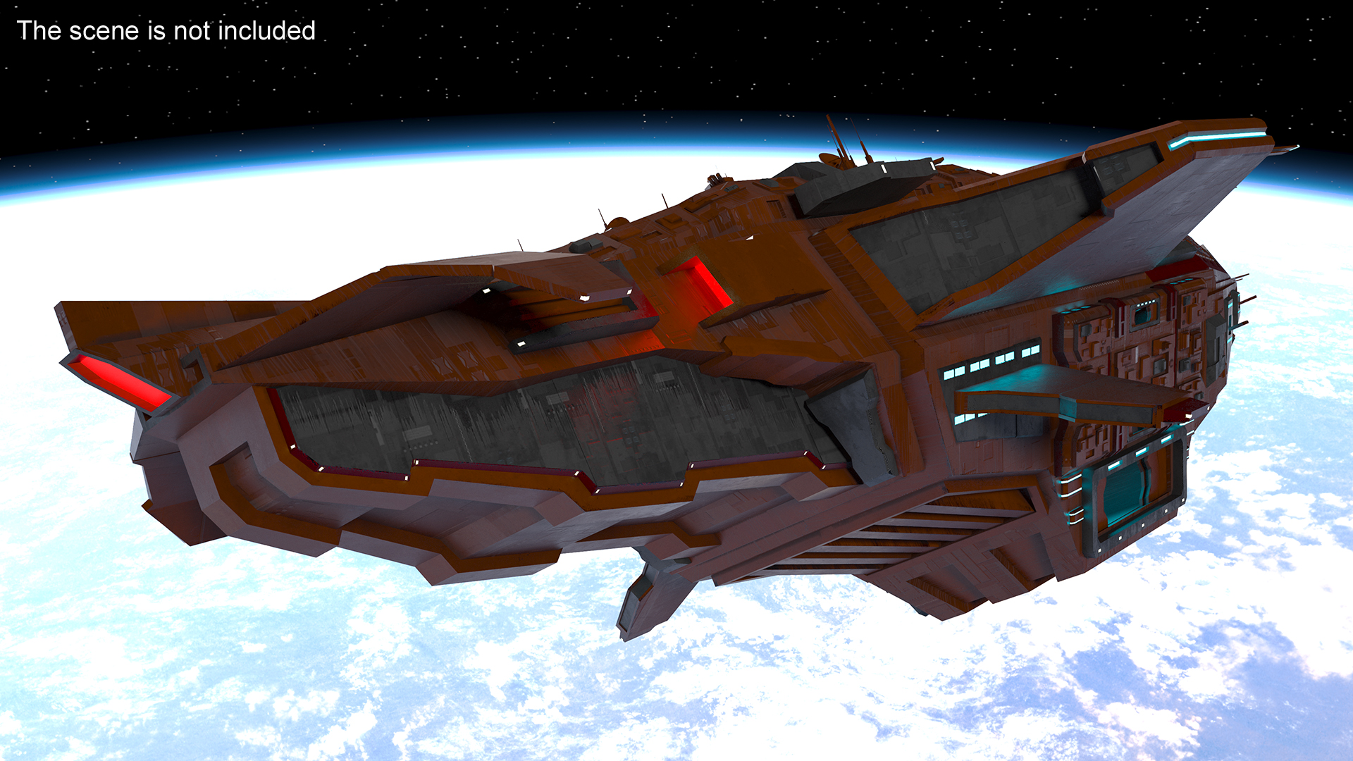 3D Futuristic Sсi Fi Spacecraft model