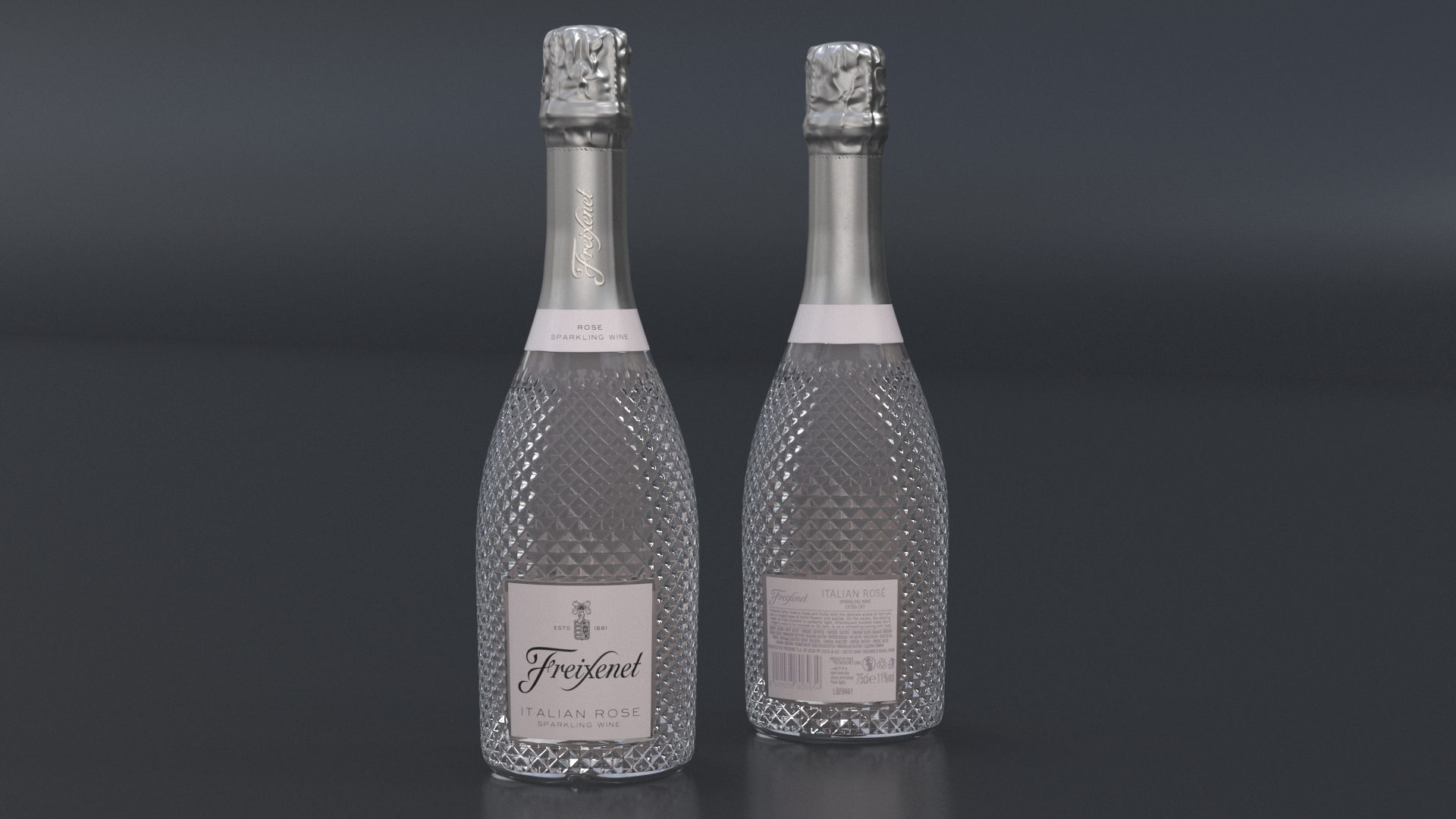 Freixenet Italian Sparkling Wine Rose 3D